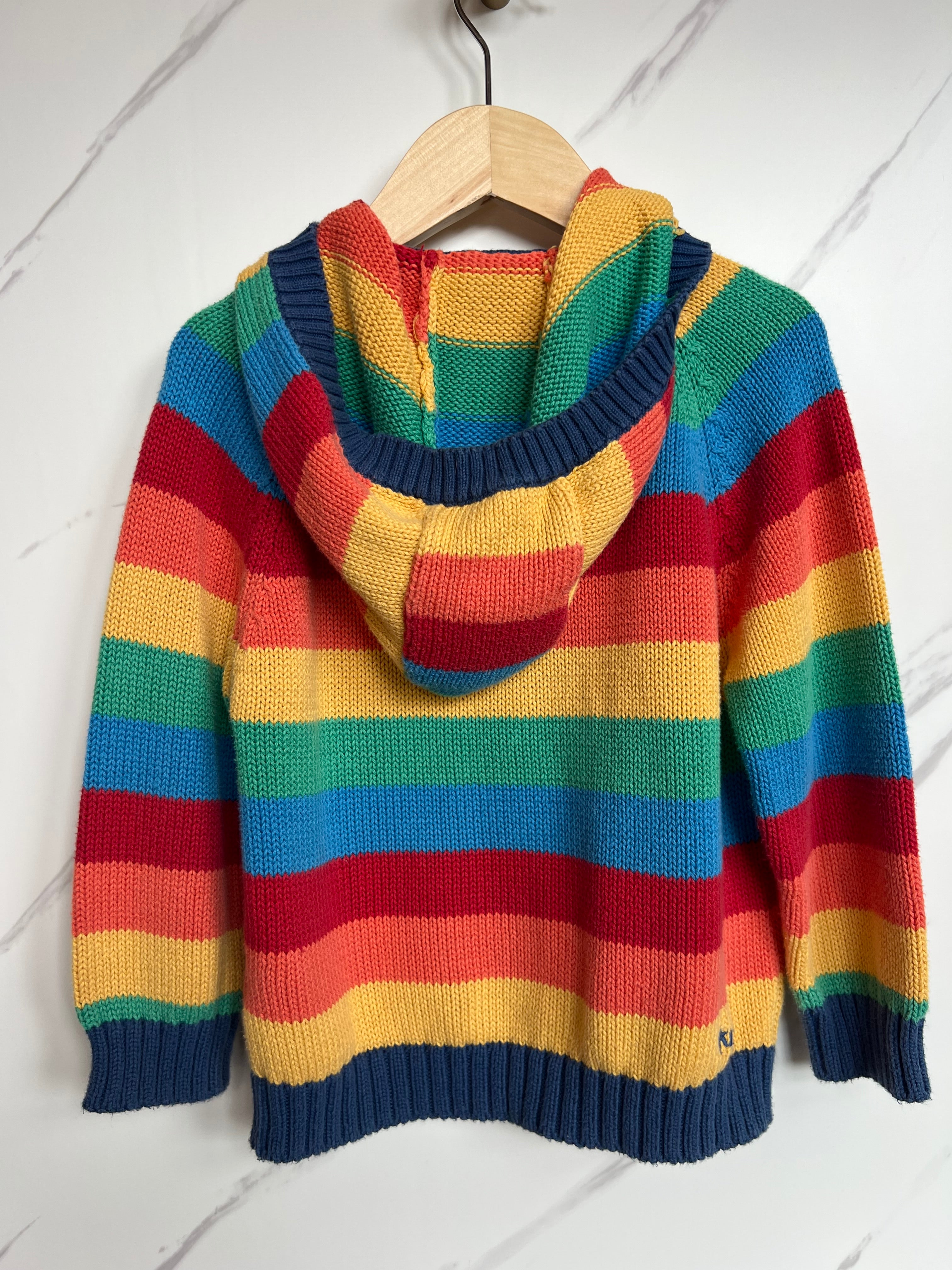 Kite Rainbow Striped Hoodie Cardigan Age 5 Years