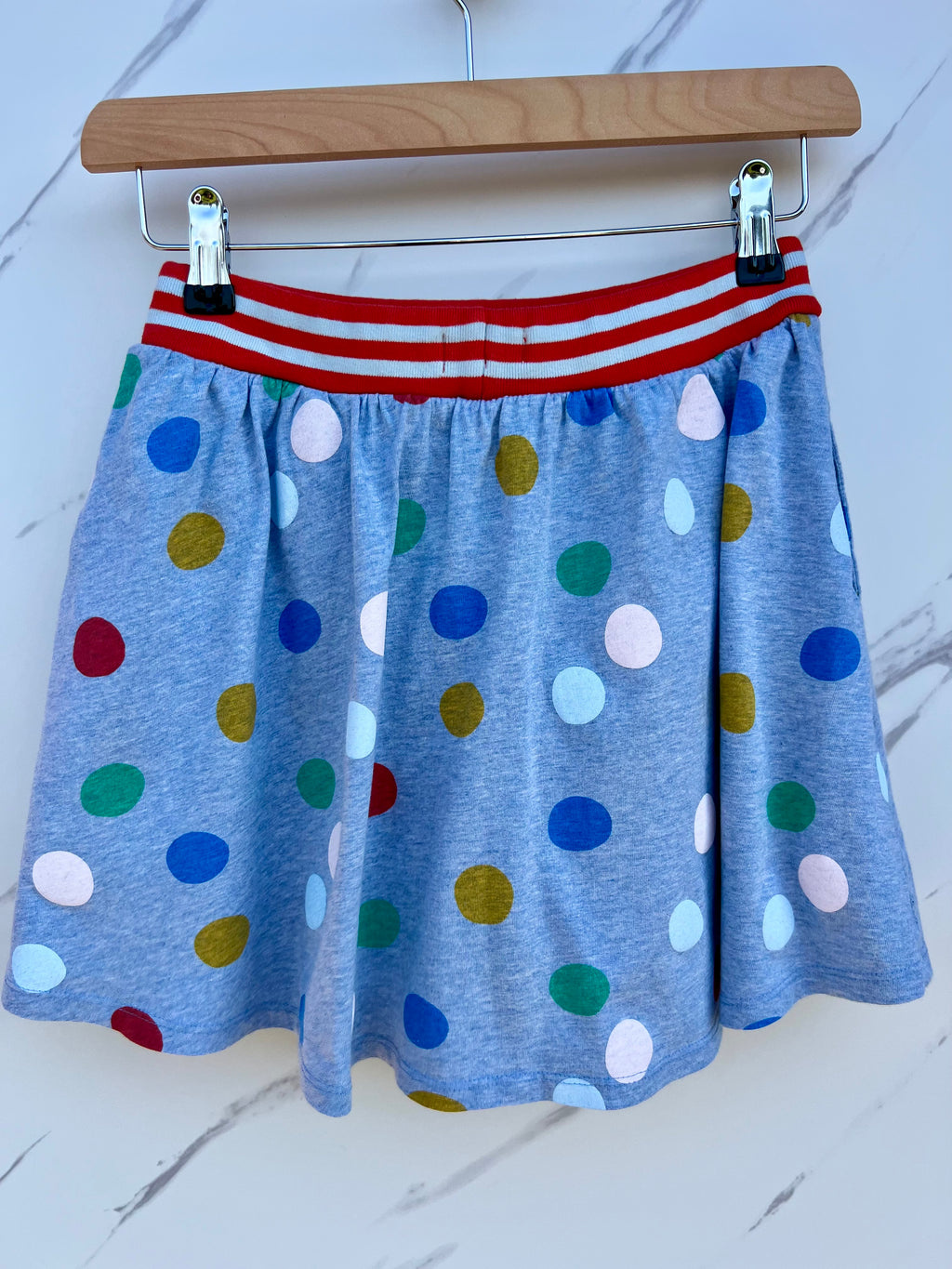 Boden Blue-Grey Polka Dot Skort Age 11-12 years