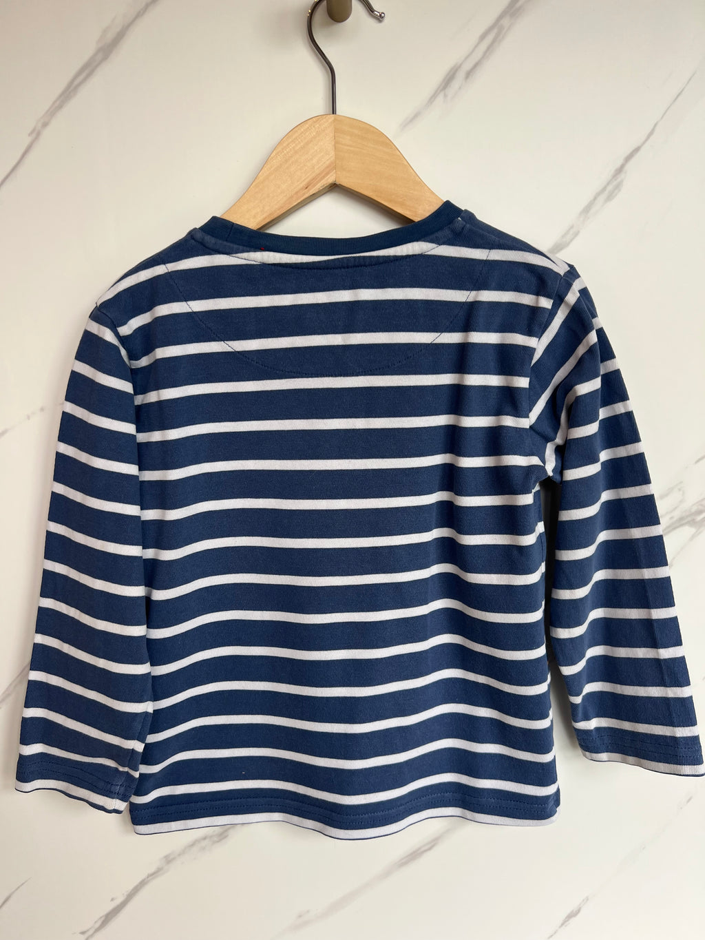 Kite Navy Striped Dino Long-Sleeved Top Age 5 Years
