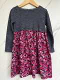 Joules Navy & Pink Leaves Design Dress Age 6 Years
