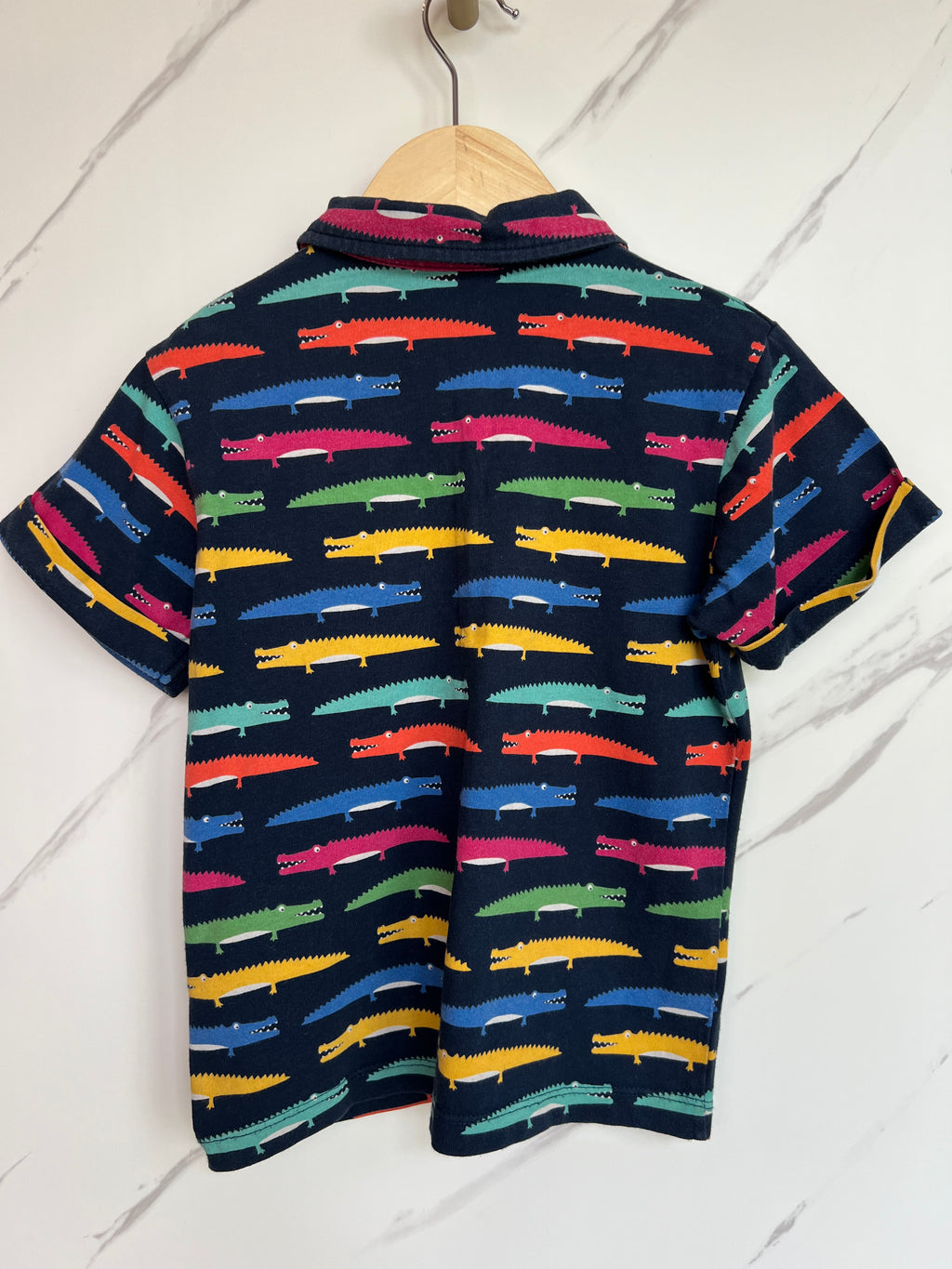 Frugi Navy Crocodile Shirt Age 5-6 Years
