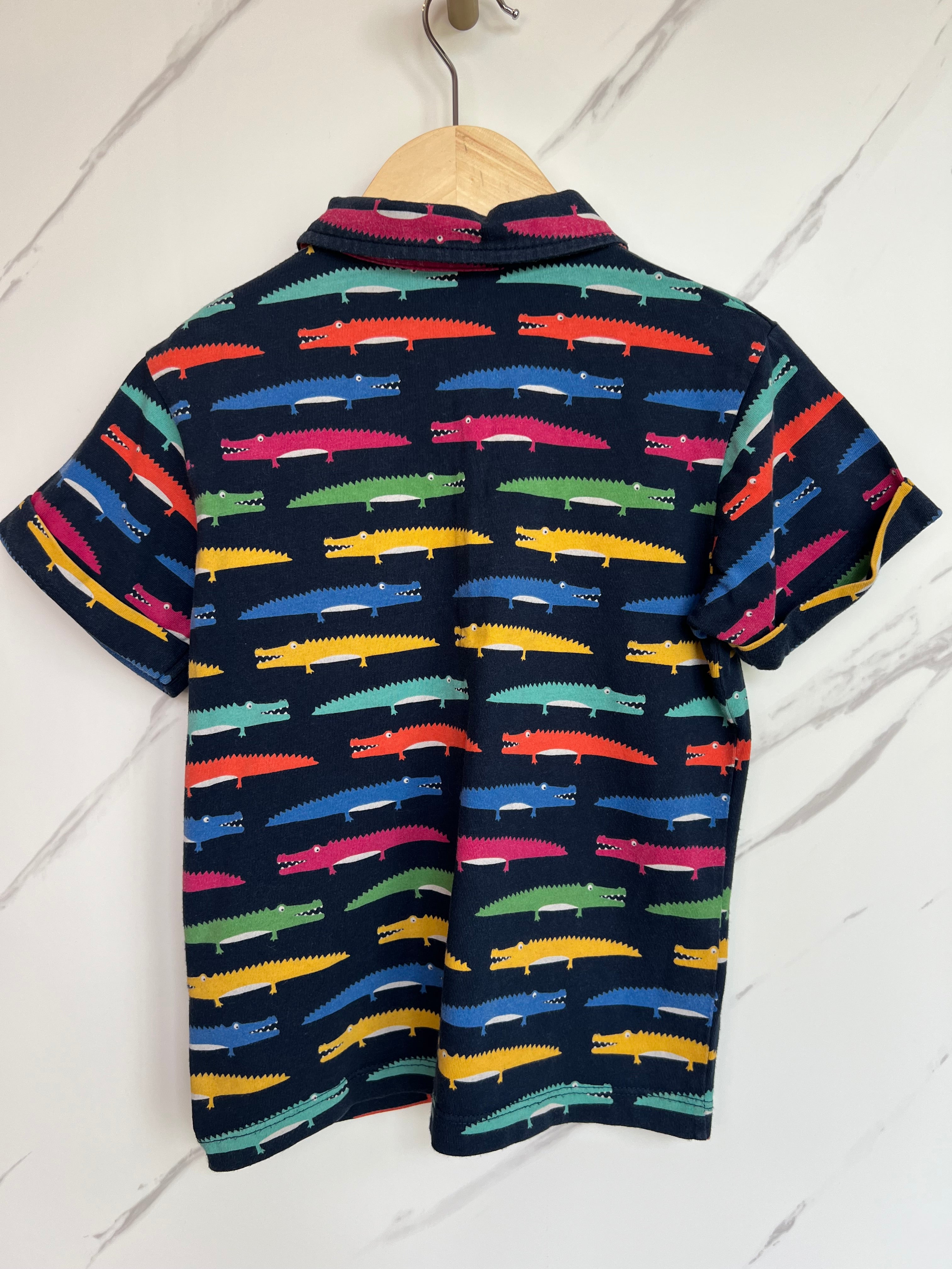 Frugi Navy Crocodile Shirt Age 5-6 Years