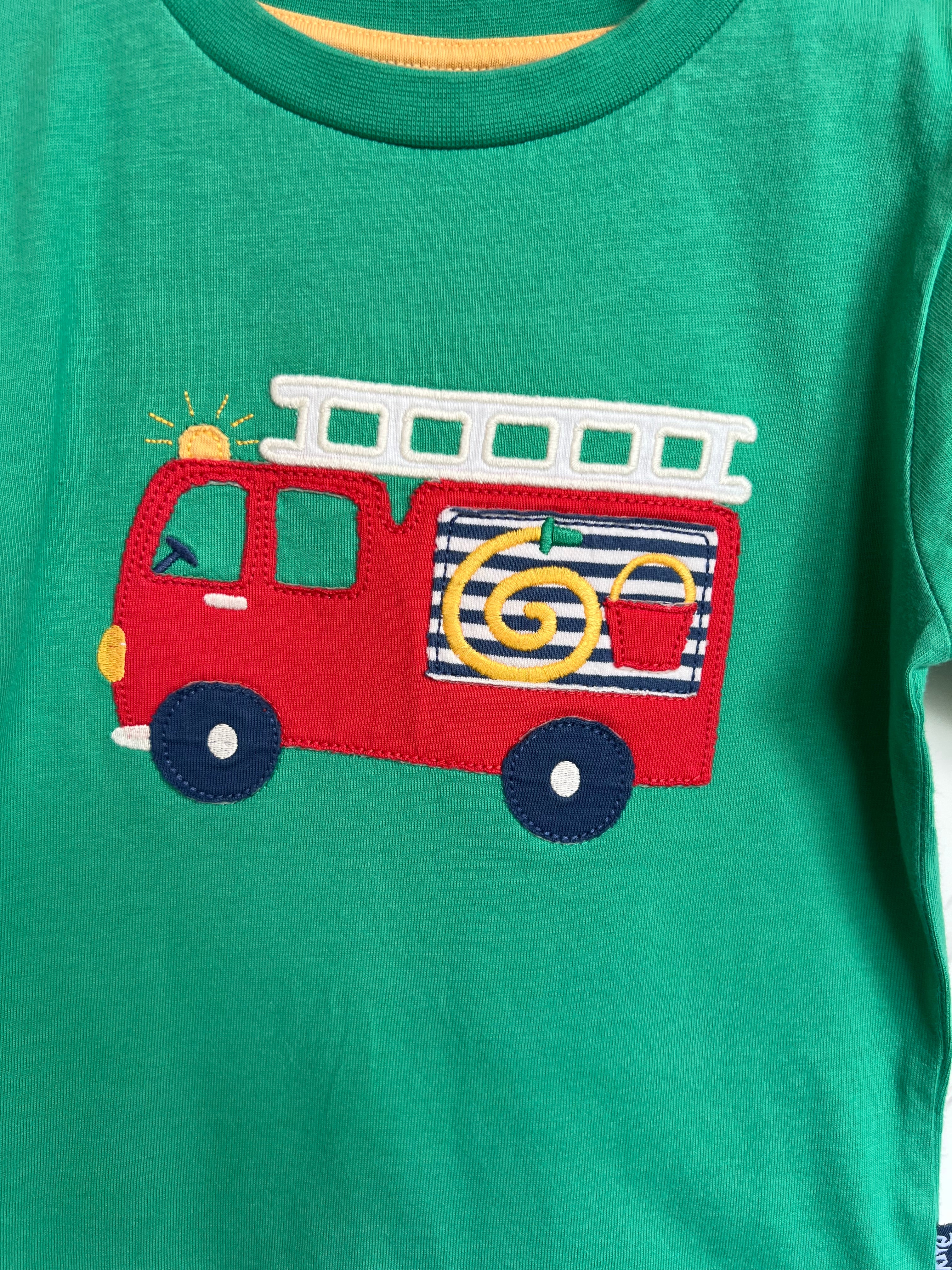 Kite Green Fire Engine T-Shirt Age 4 Years
