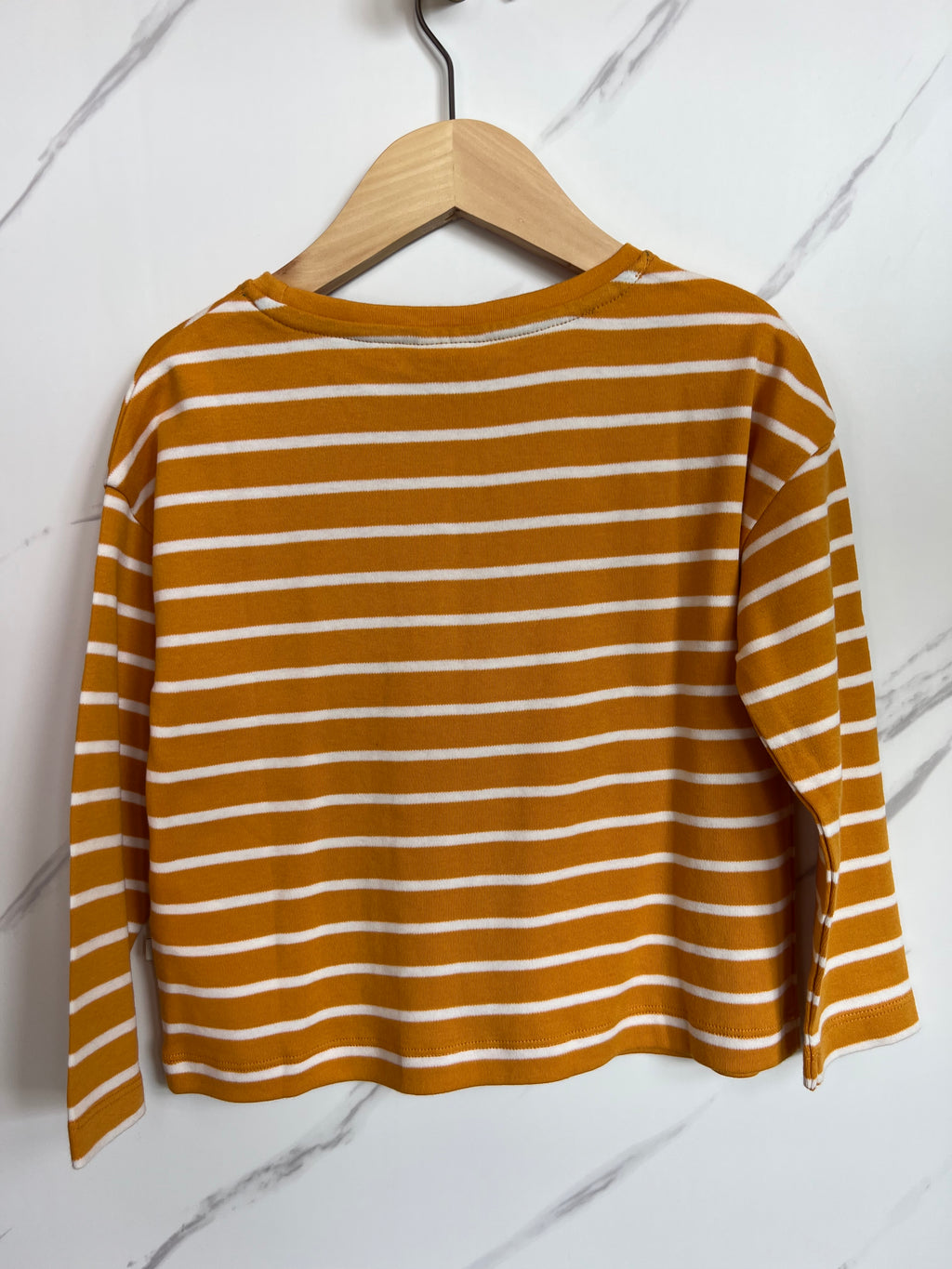 Frugi Mustard Striped Fox Long-Sleeved Top Age 4-5 Years