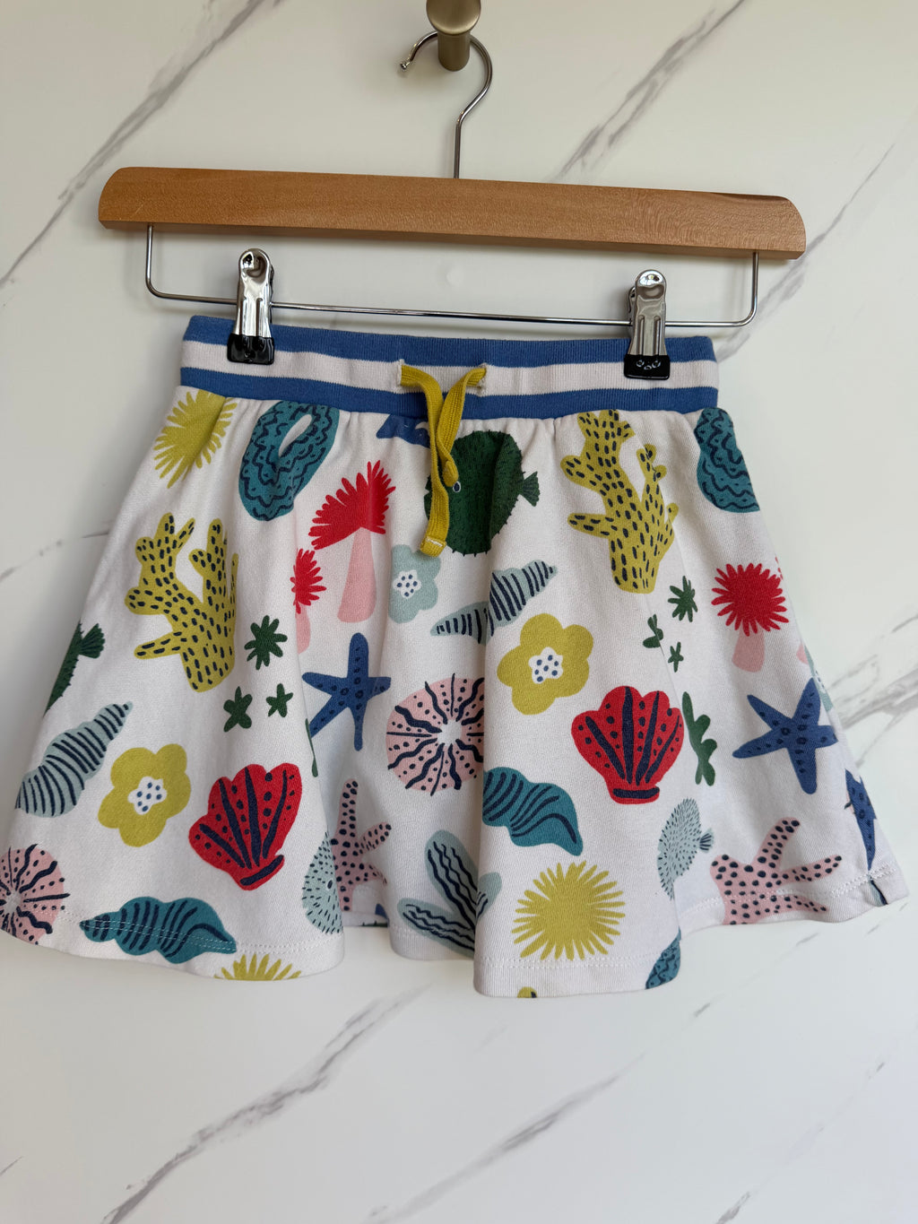 Boden Shells & Coral Skort Age 7-8 Years