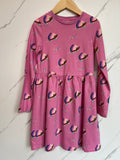M&S Pink Hedgehog Jersey Dress Age 6-7 Years