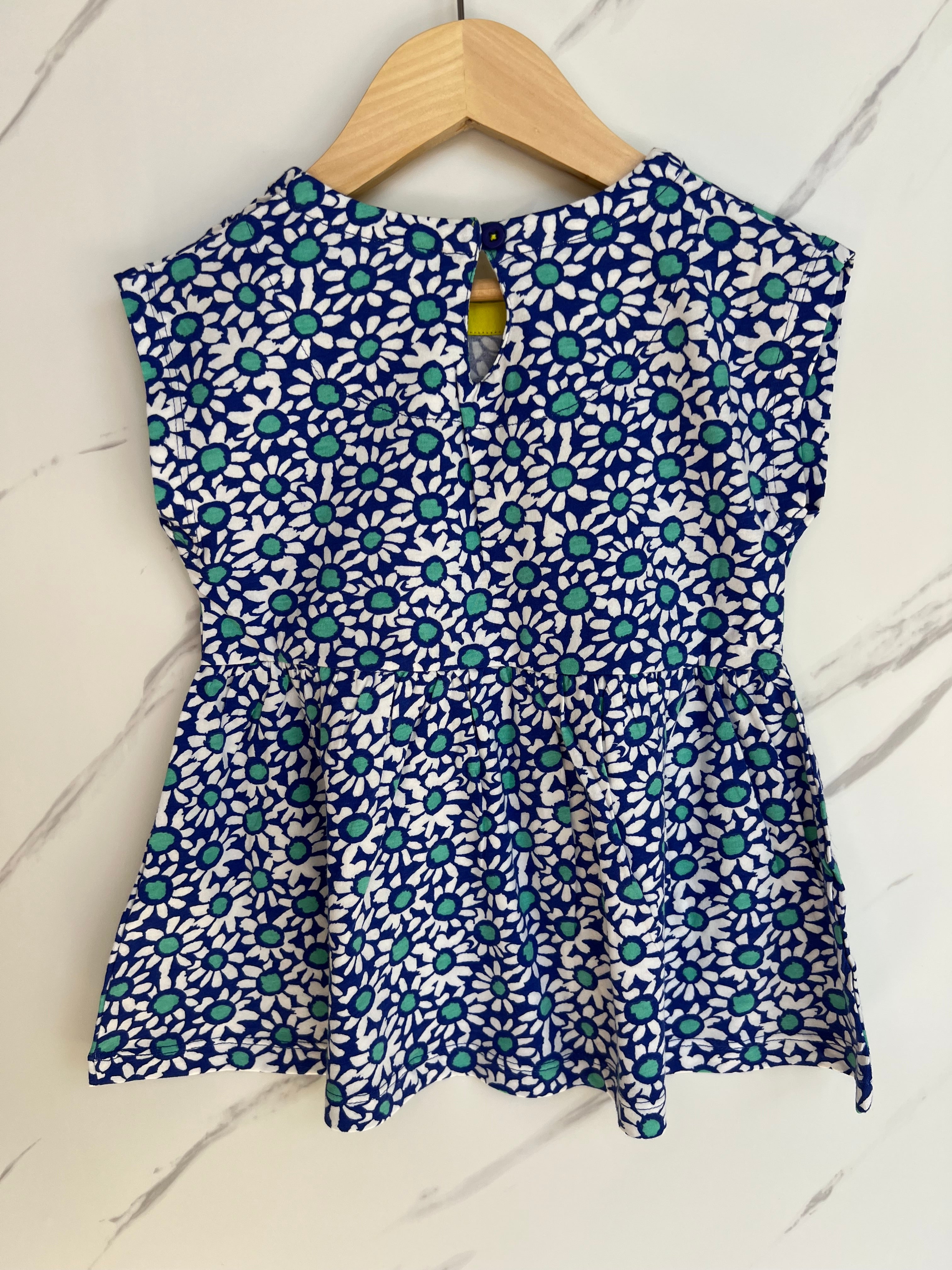 Boden Blue Daisy Top Age 3-4 Years