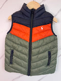 Joules Khaki, Orange and Navy Gilet Age 3 Years