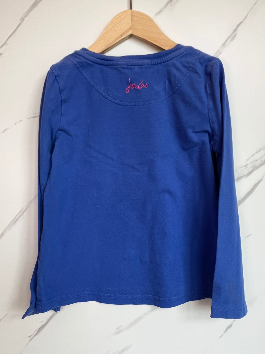 Joules Blue Giraffe Long-Sleeved Top Age 7-8 Years