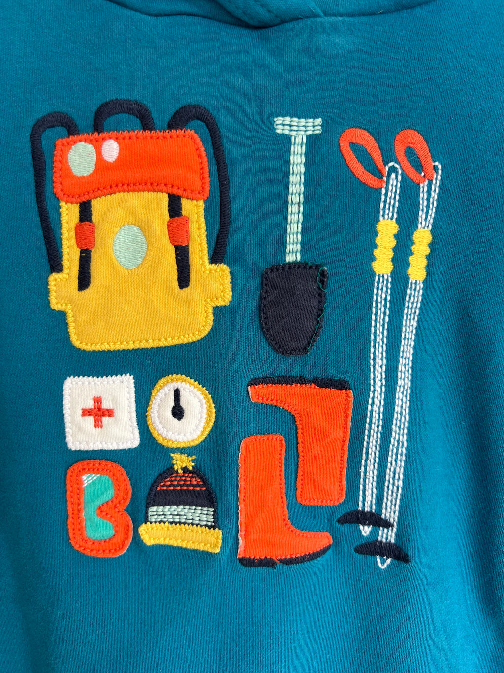 Frugi Blue Explorers Hooded Sweatshirt Age 18-24 Months