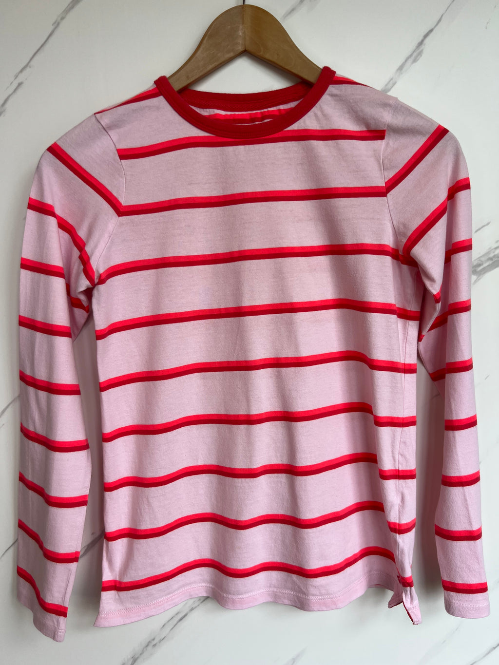 Joules Pink Striped Long-Sleeved Top Age 12 Years