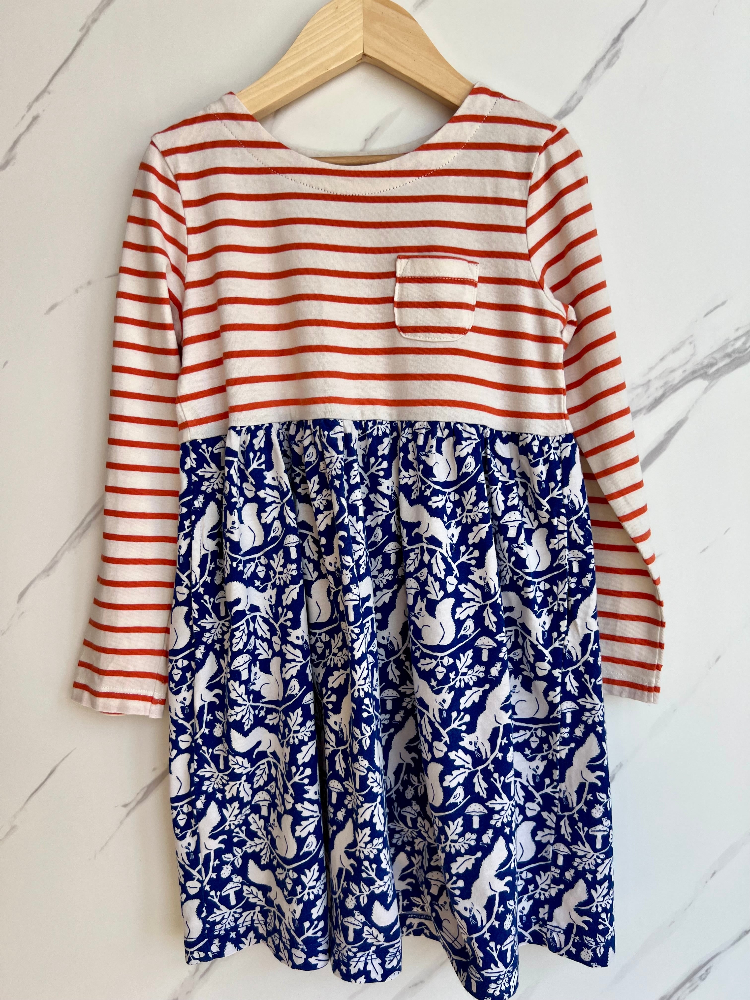 Boden Squirrel Pattern Jersey Dress Age 6-7 Years