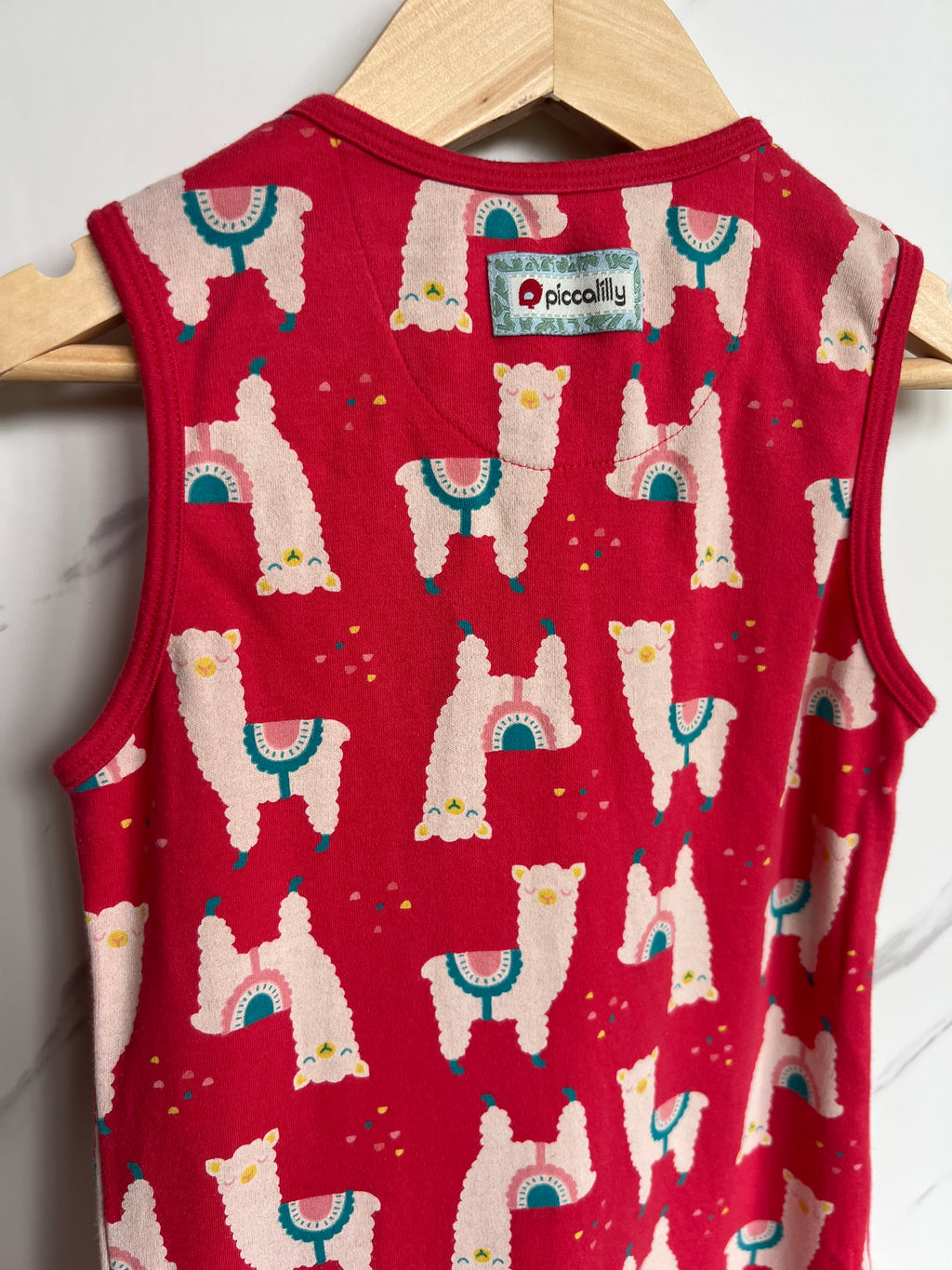 Piccalilly Pink Llama Dungarees Age 2-3 Years