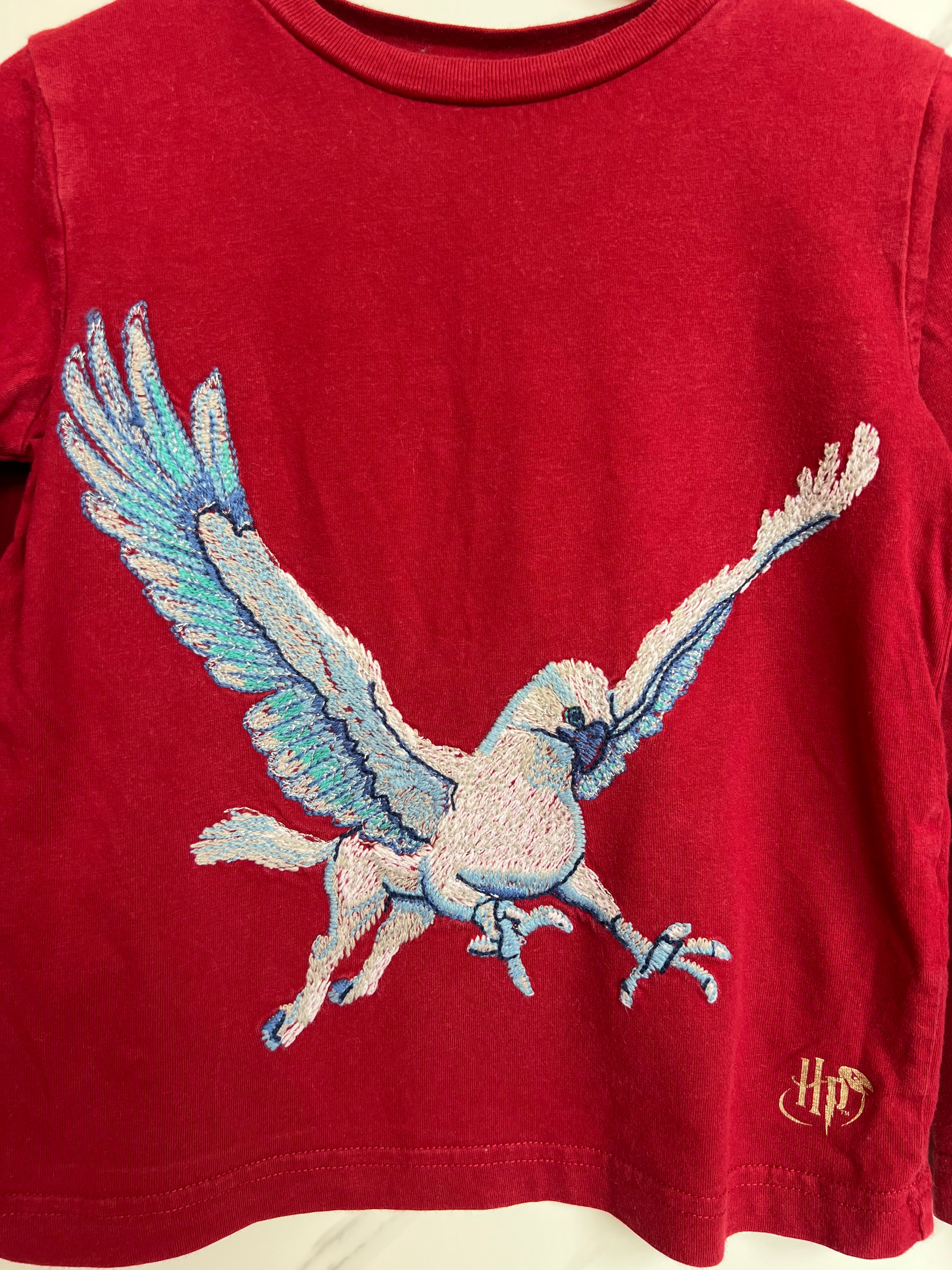 Boden Red Buckbeak Long-Sleeved Top Age 2-3 Years