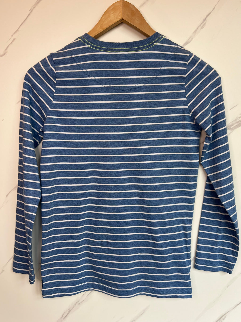 Joules Blue & White Striped Crocodile Long-Sleeved Top Age 9-10 Years