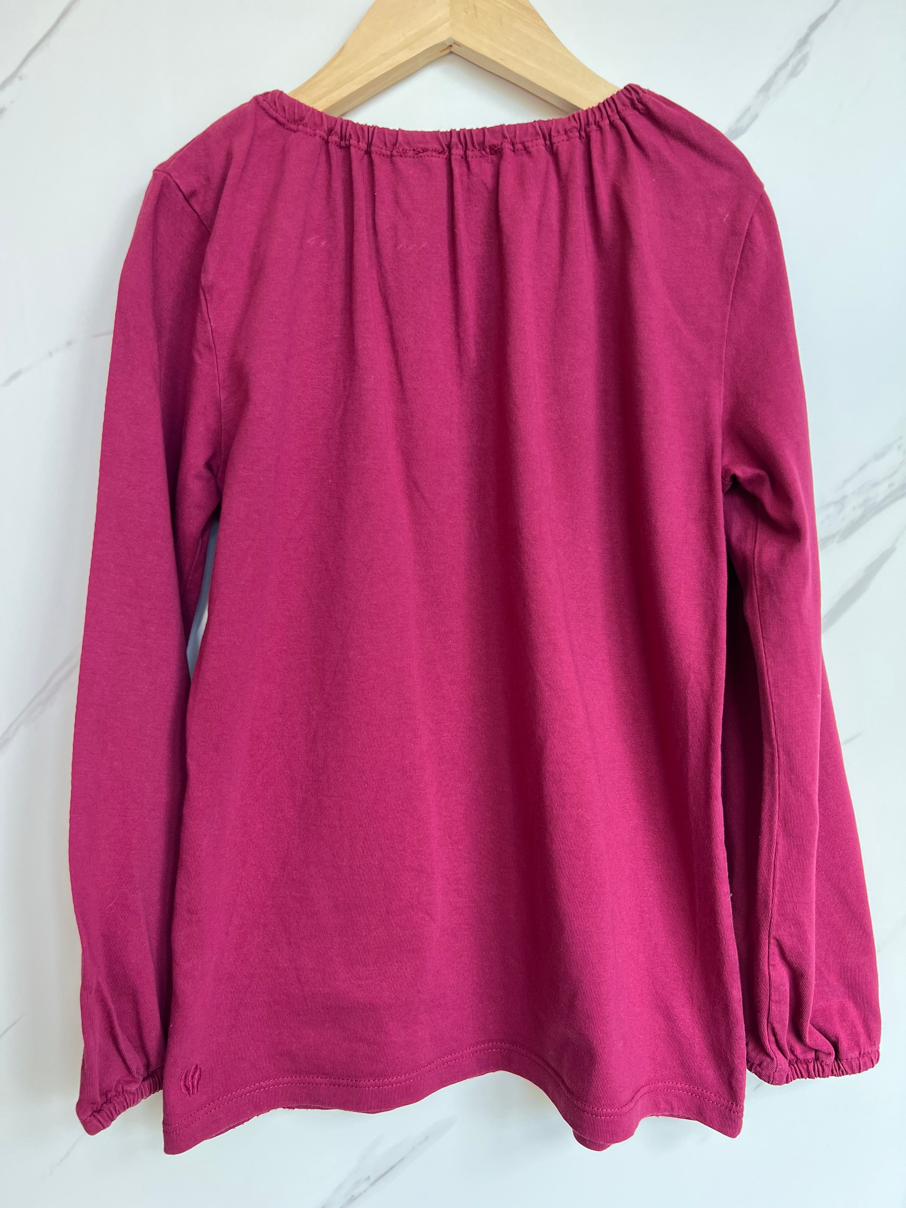Fatface Pink Embroidered Lightweight Top Age 9-10 Years