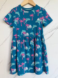 M&S Blue and Pink Dolphin Dress Age 6-7 Years