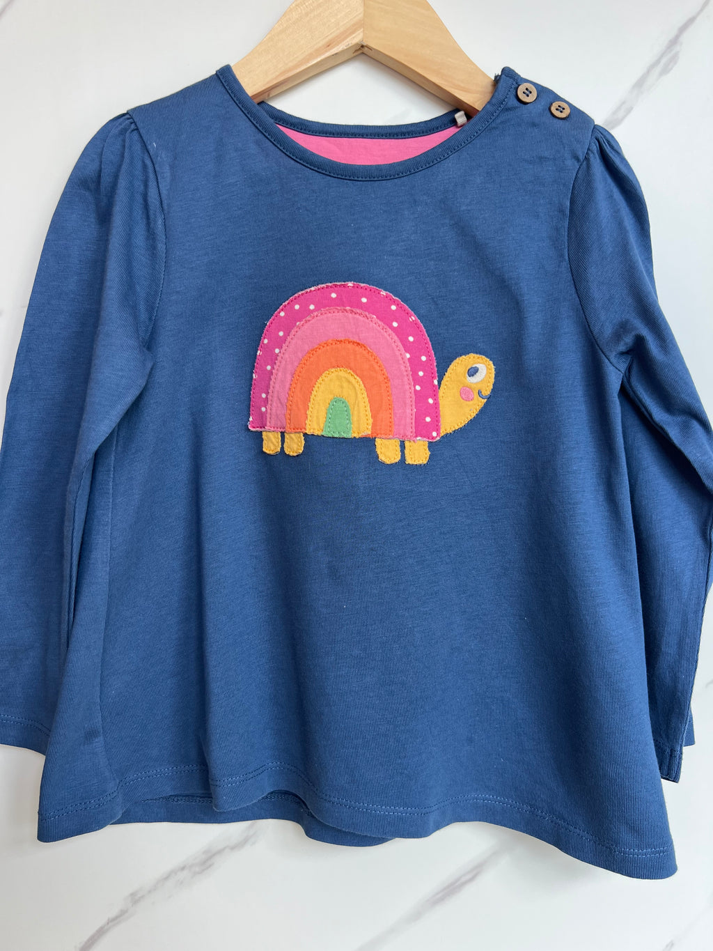 Kite Navy Rainbow Turtle Long-Sleeved Top Age 3 Years