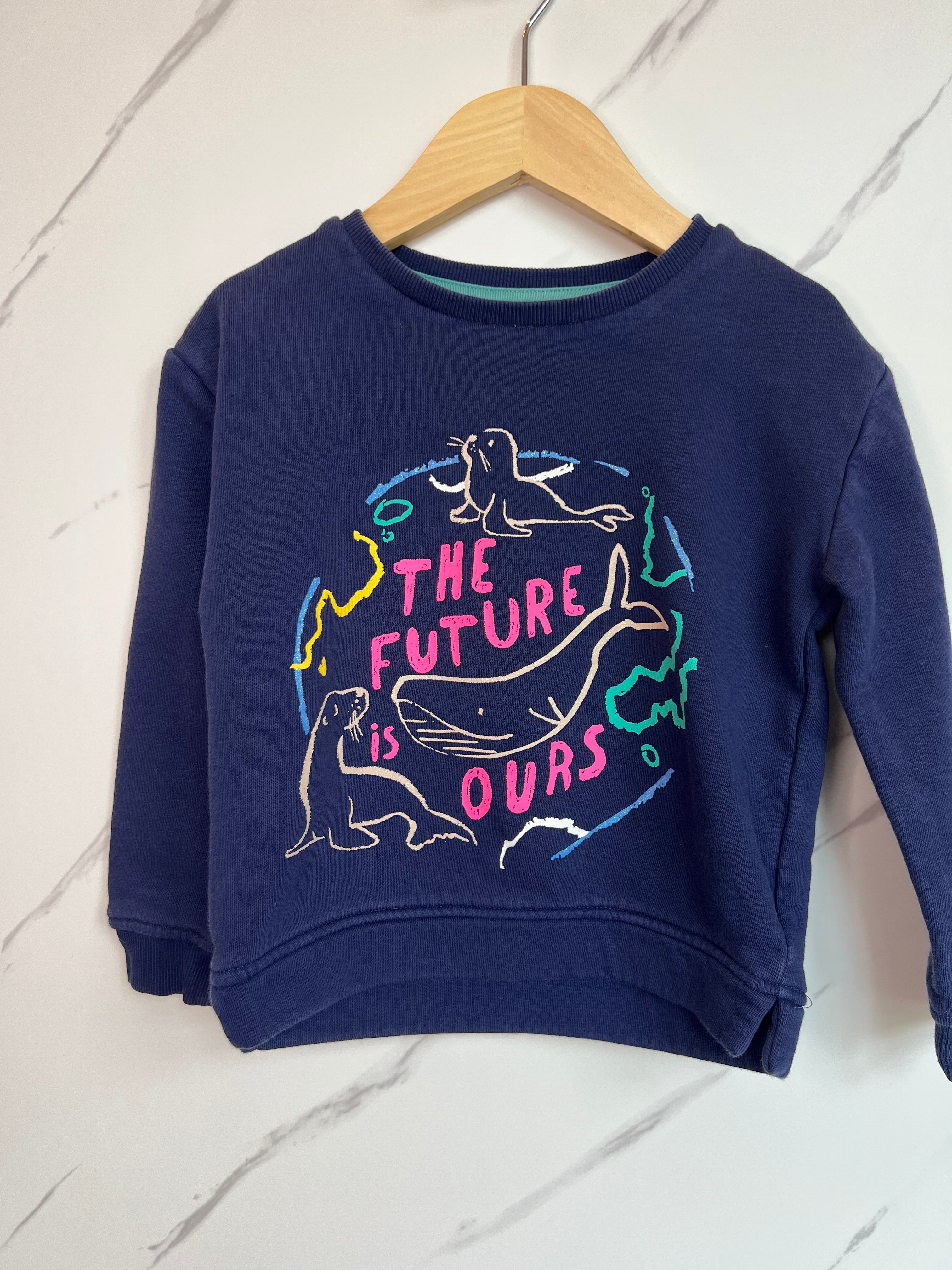 M&S Navy Sweatshirt Age 4-5 Years