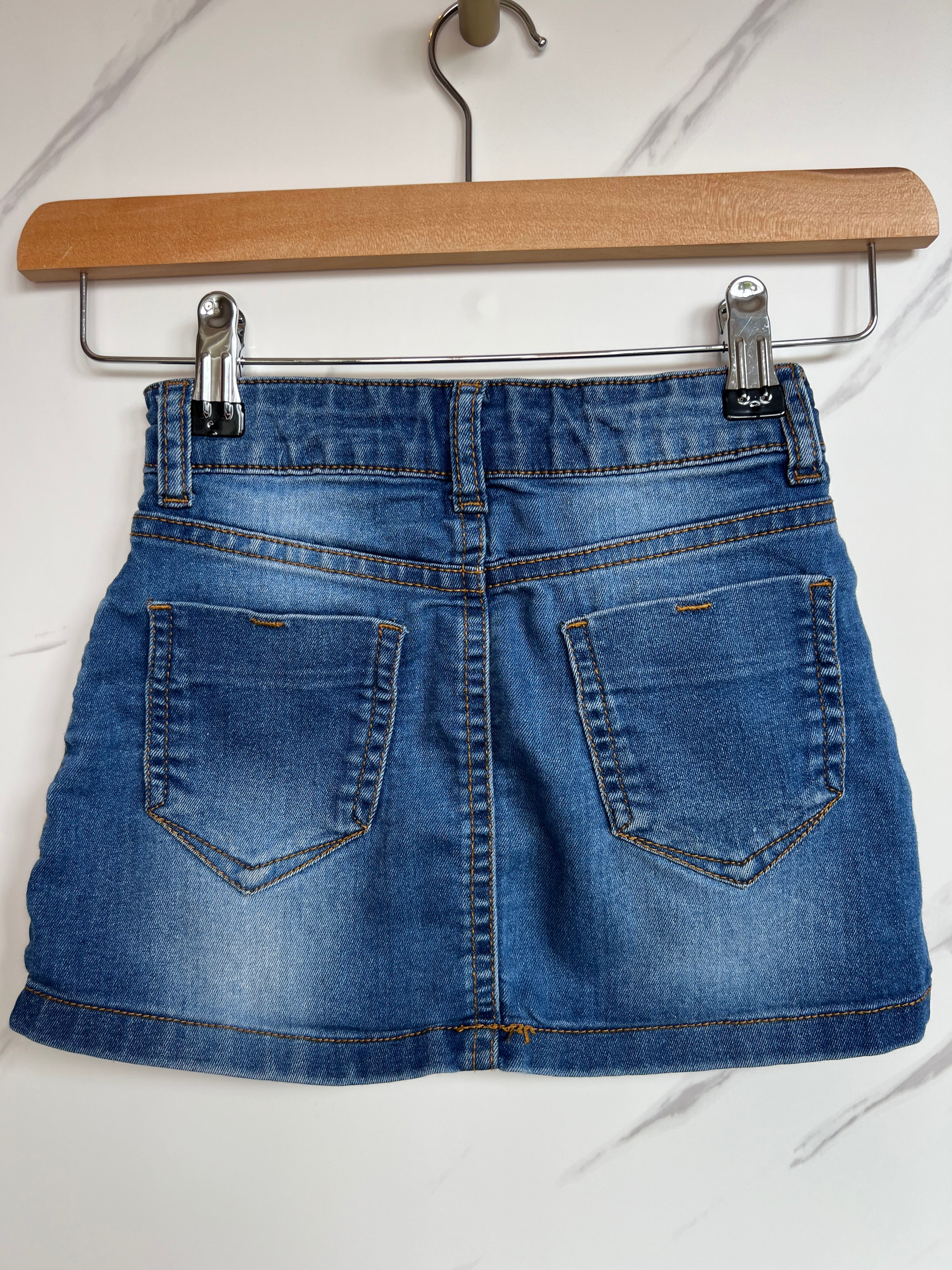 M&S Denim Skirt Age 3-4 Years