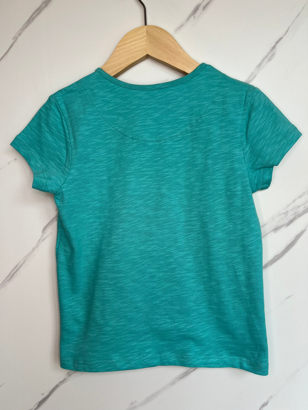 Kite Turquoise Embroidered Flowers T-Shirt Age 5 Years