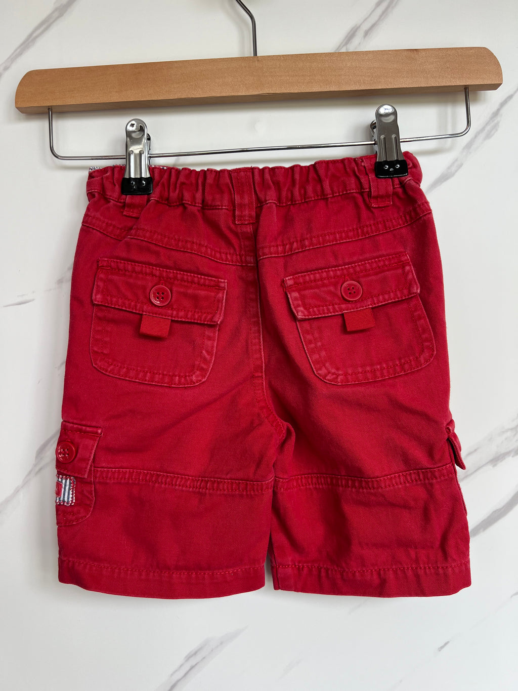 JoJo Maman Bebe Red Cargo Shorts Age 18-24 Months