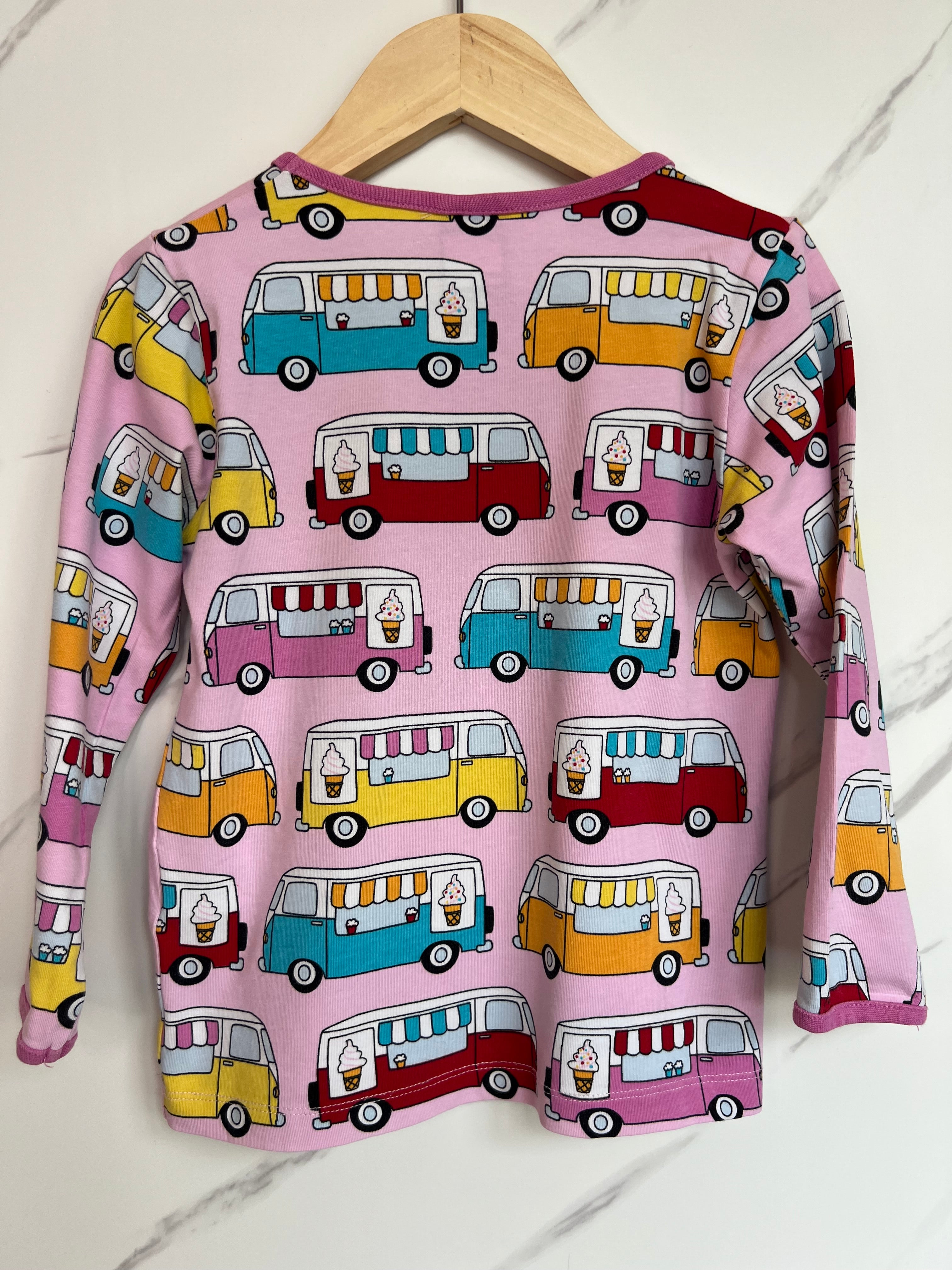 Villervalla Pink Campervan Long-Sleeved Top Age 3-4 Years