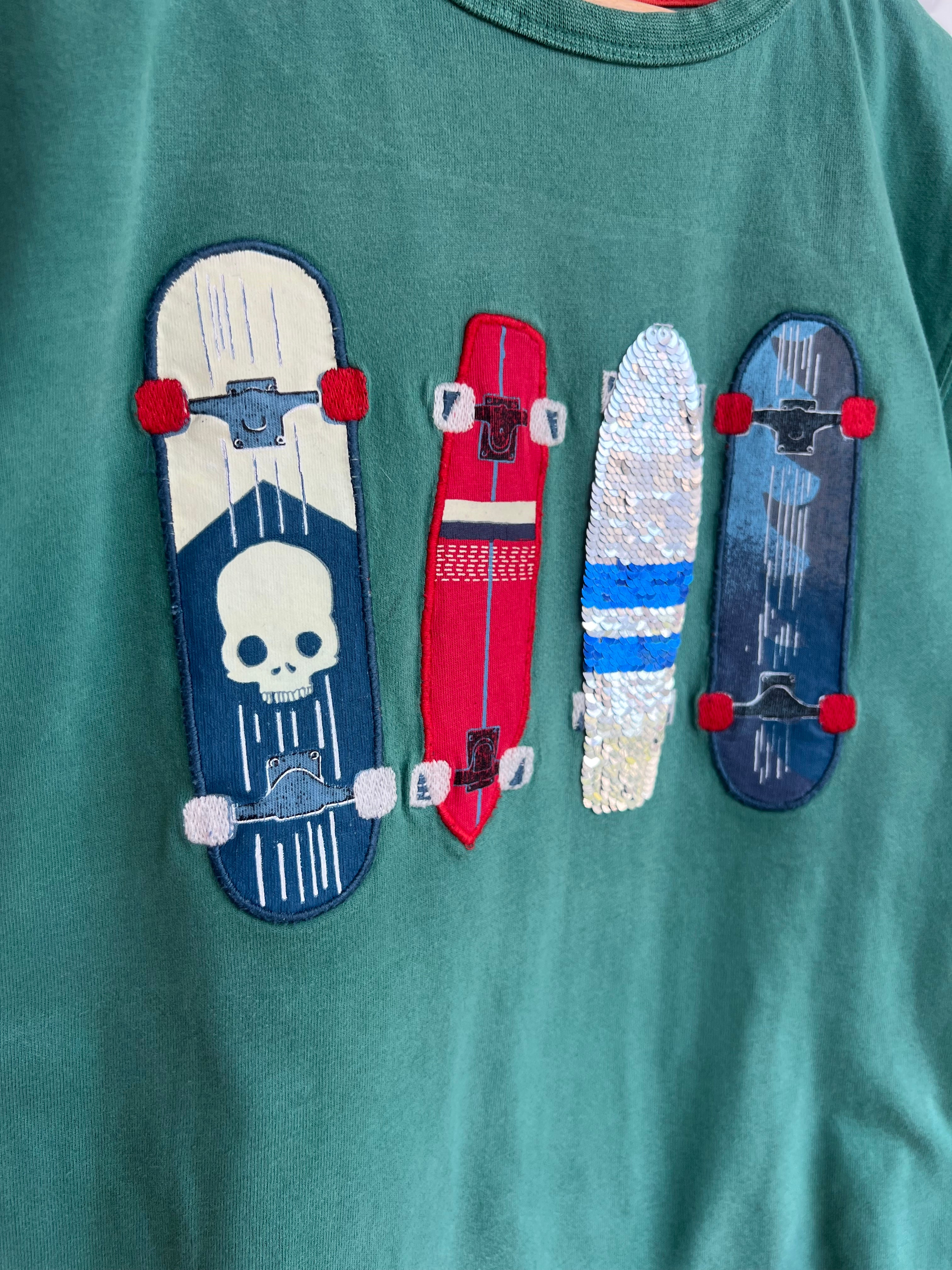 John Lewis Green Skateboards T-Shirt Age 8 Years
