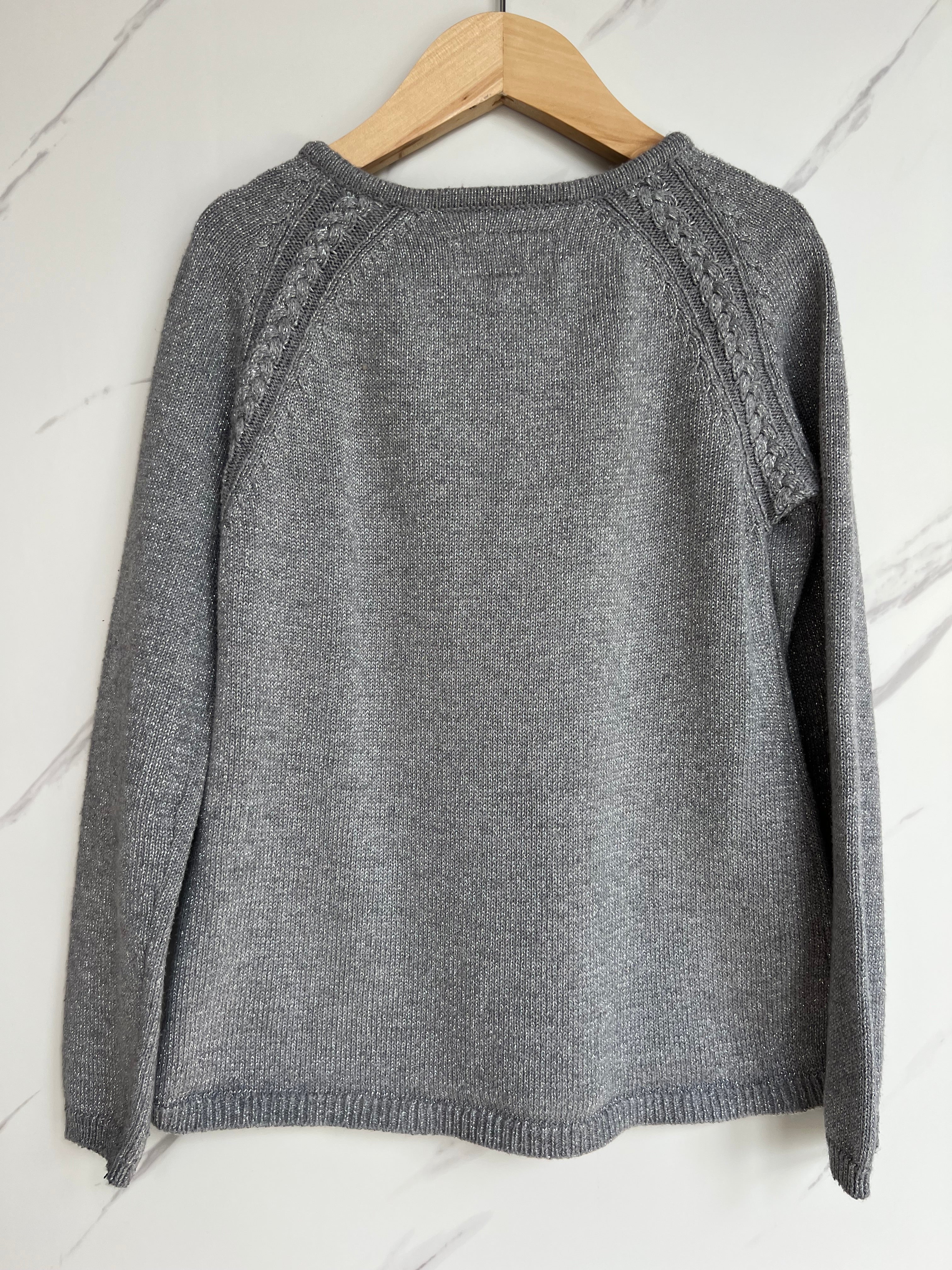 Joules Sparkly Grey Cardigan Age 7-8 Years
