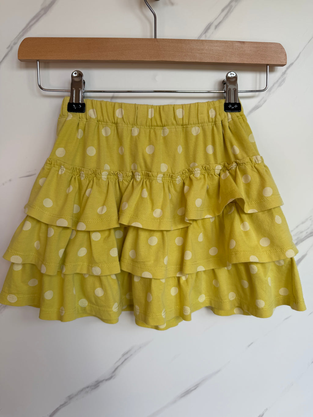 Boden Yellow Polka Dot Layered Skort Age 6-7 years