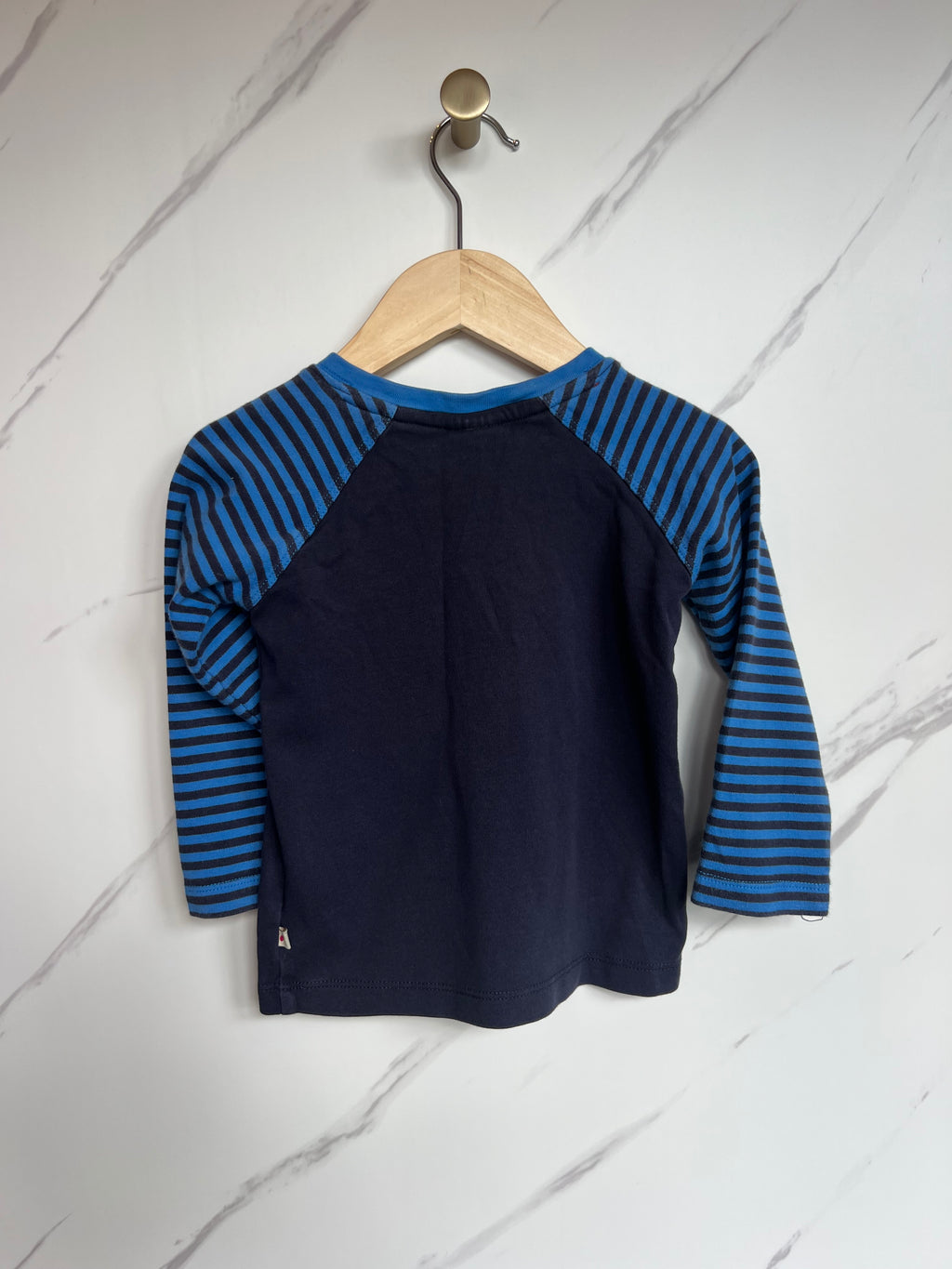 Frugi Blue Rainbow Dino Long-Sleeved Top Age 18-24 Months