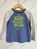 Boden Blue & Grey  "Beach, Surf, Boats" Long-Sleeved Top Age 3-4 Years