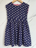 Boden Navy Polka Dot Dress Age 5-6 Years