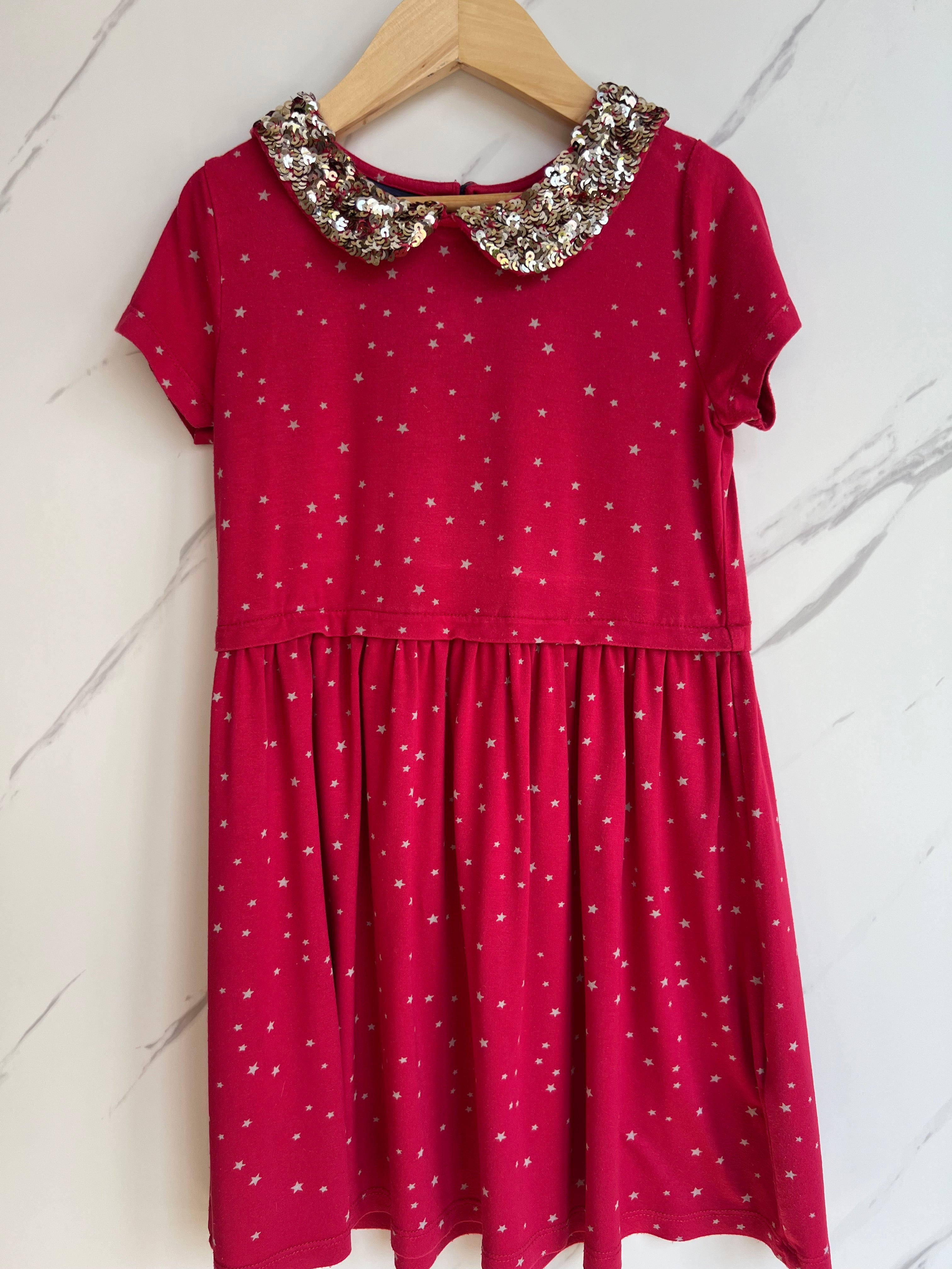 Boden Sequinned Collar Dress Age 5-6 Years