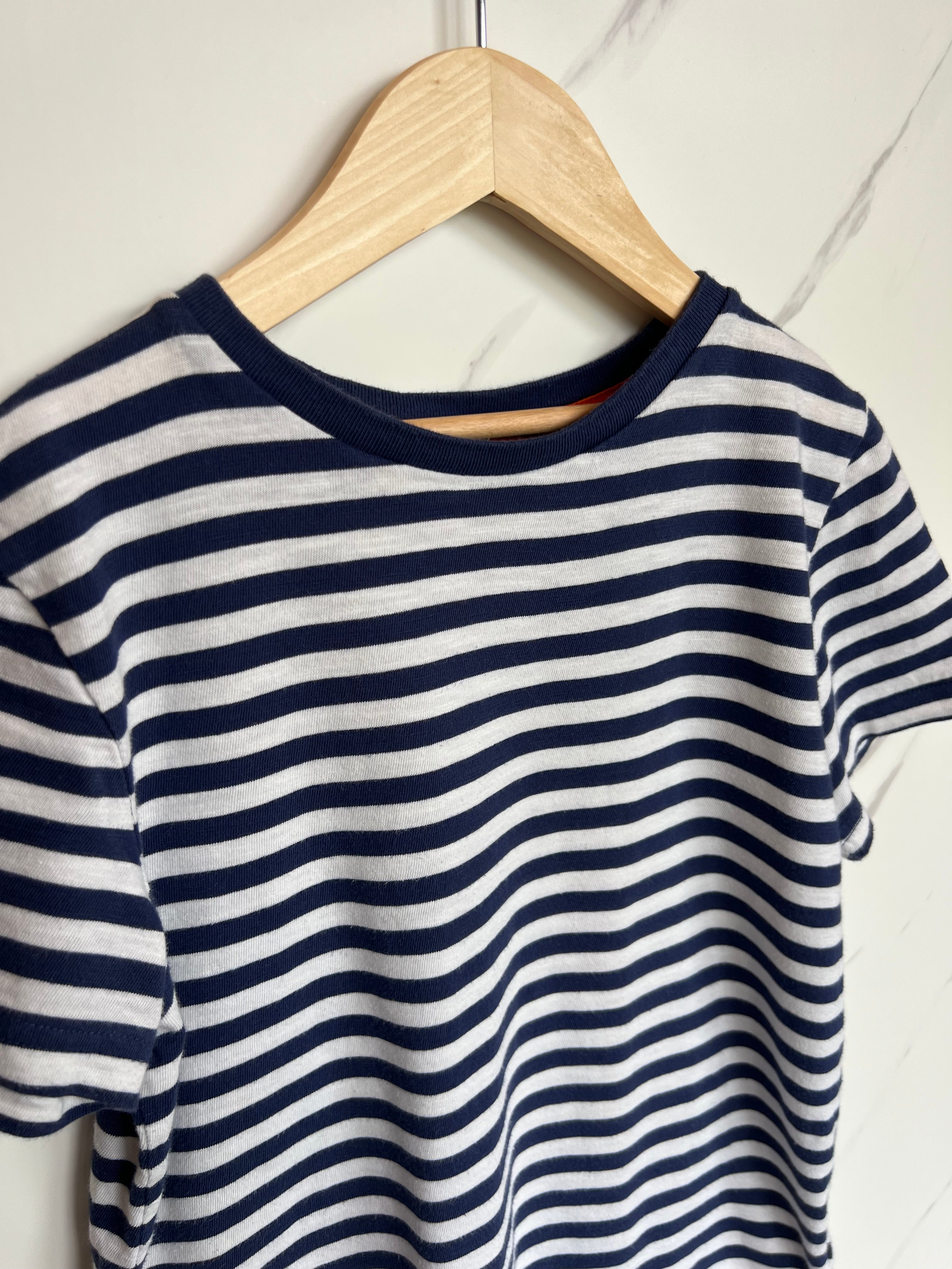 Boden Navy & White Striped T-Shirt Age 11-12 Years