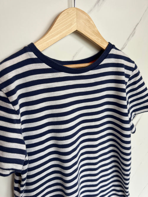 Boden Navy & White Striped T-Shirt Age 11-12 Years
