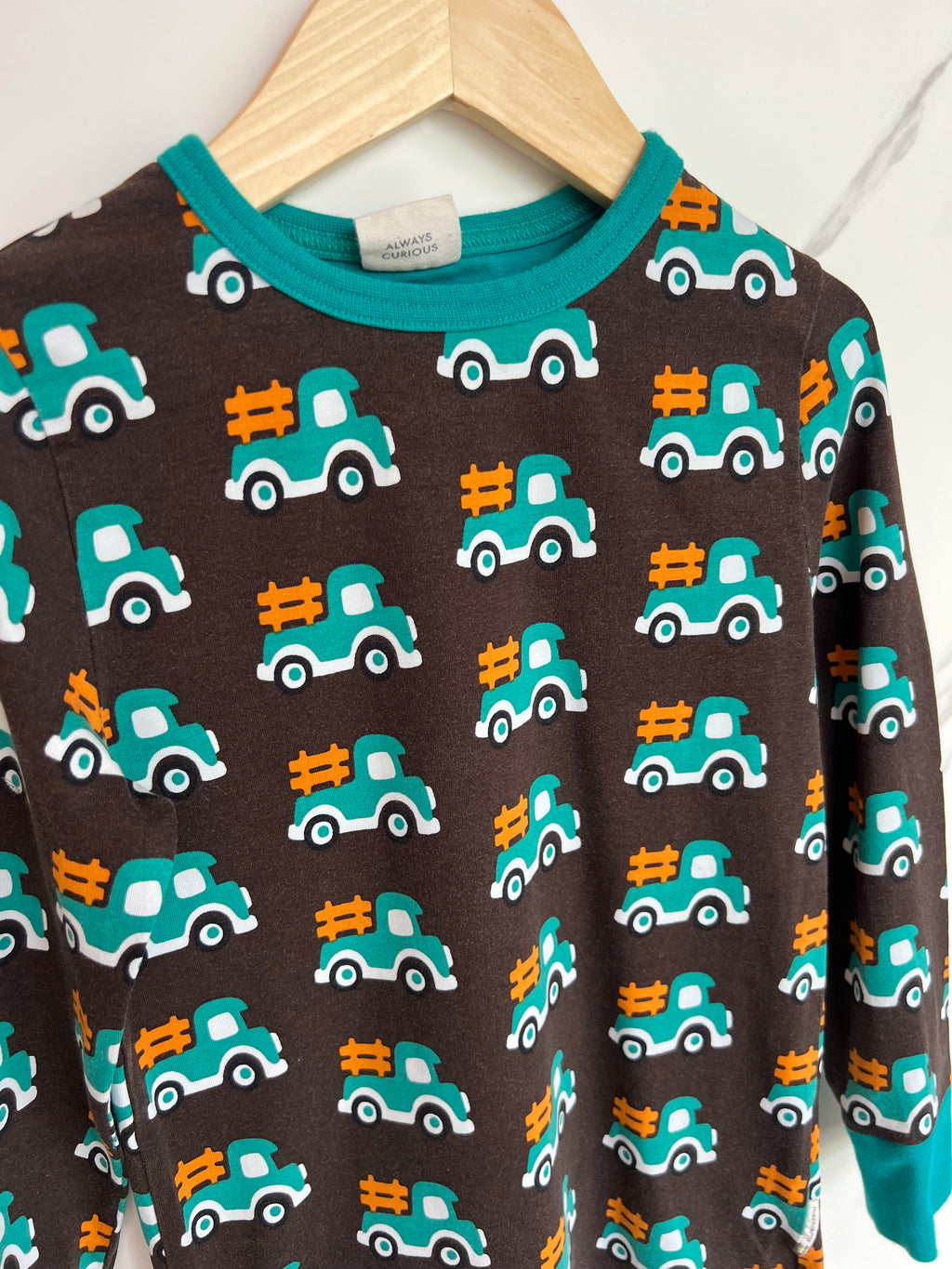 Maxomorra Lorries Long Sleeved Top Age 5-6 Years