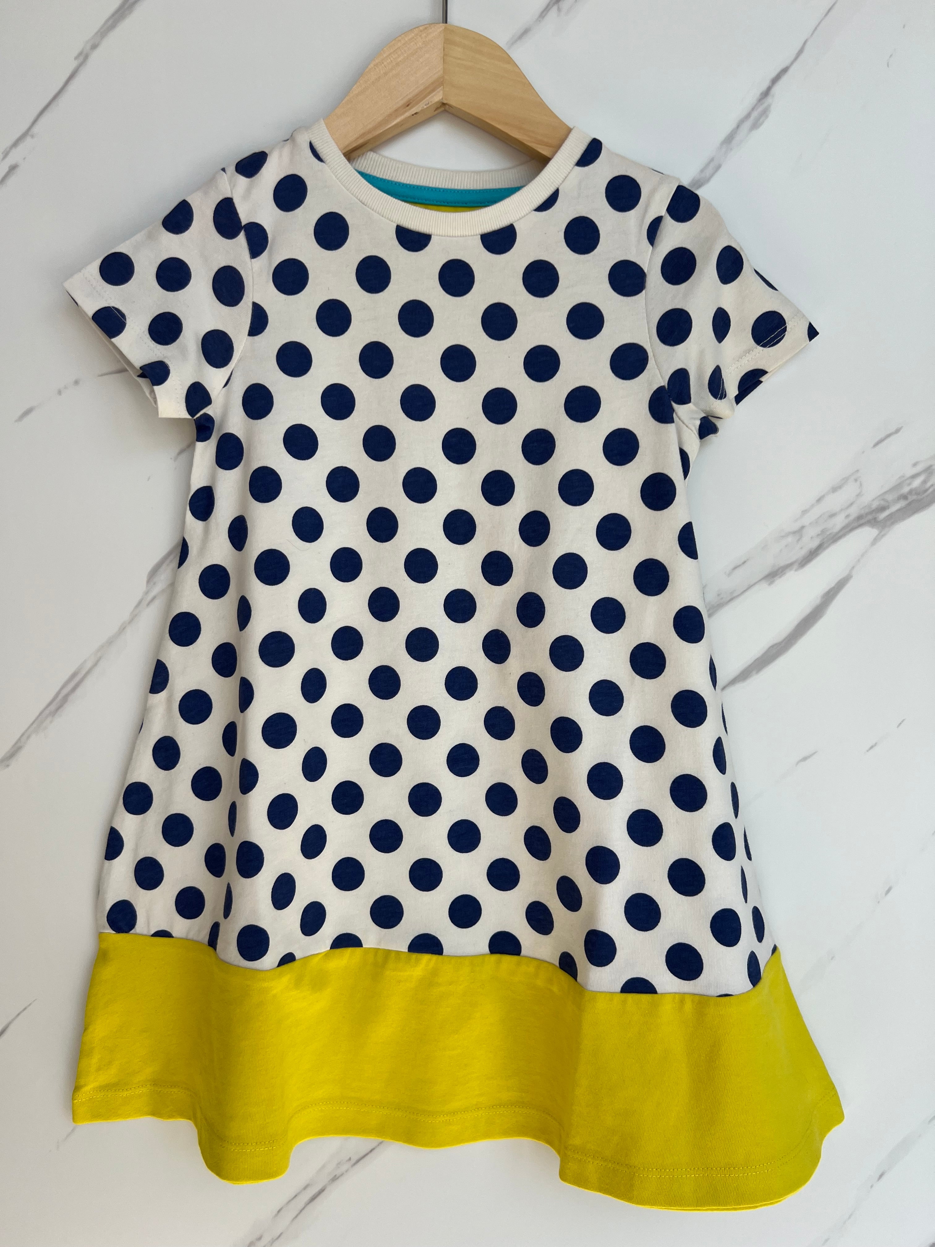 Boden Blue Polka Dot Dress Age 3-4 Years