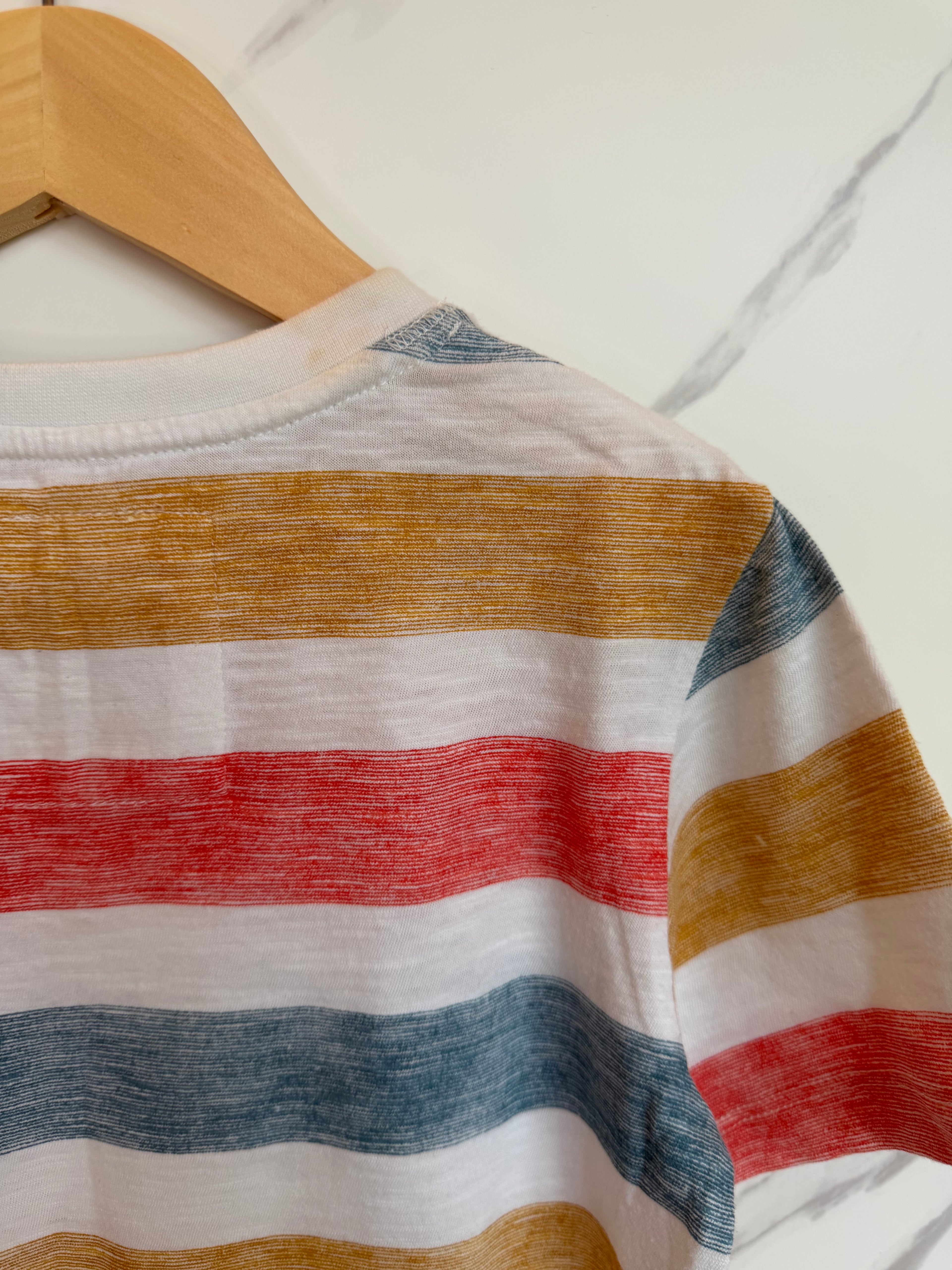 FatFace Multi-Striped T-Shirt Age 6-7 Years