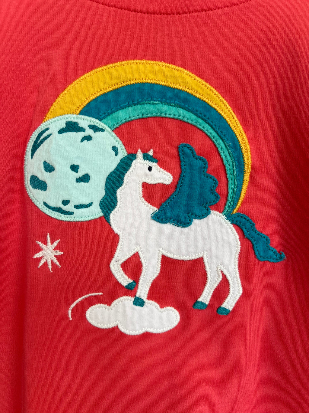 Frugi Coral Pegasus Long-Sleeved Top Age 7-8 Years