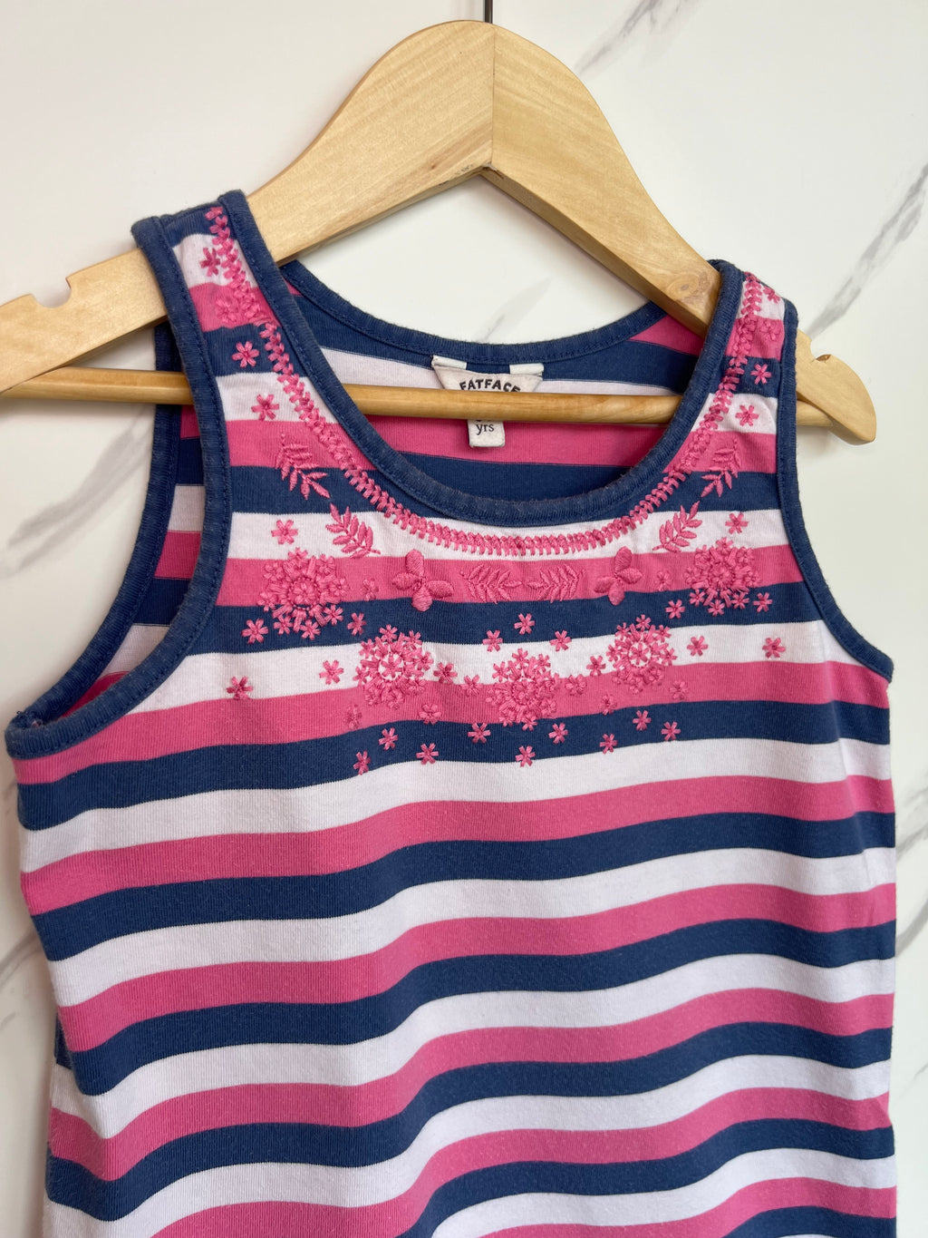 Fatface Striped Jersey Dress Age 6-7 Years