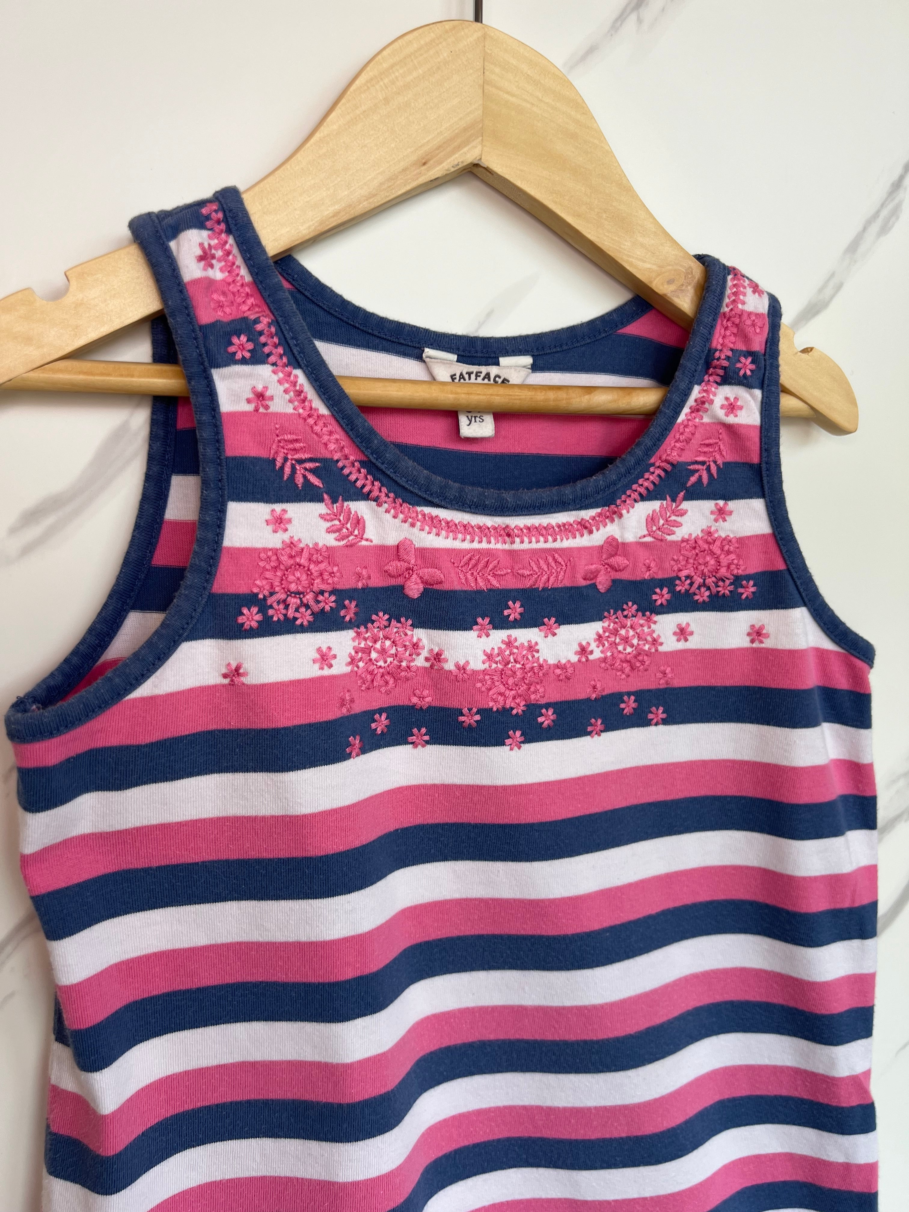 Fatface Striped Jersey Dress Age 6-7 Years