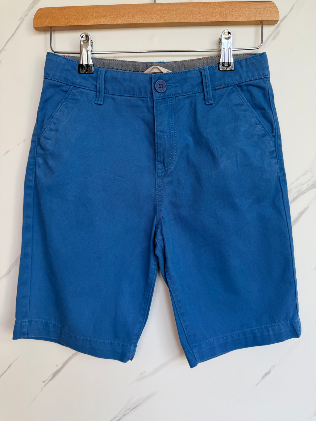 John Lewis Blue Chino Shorts Age 10 Years