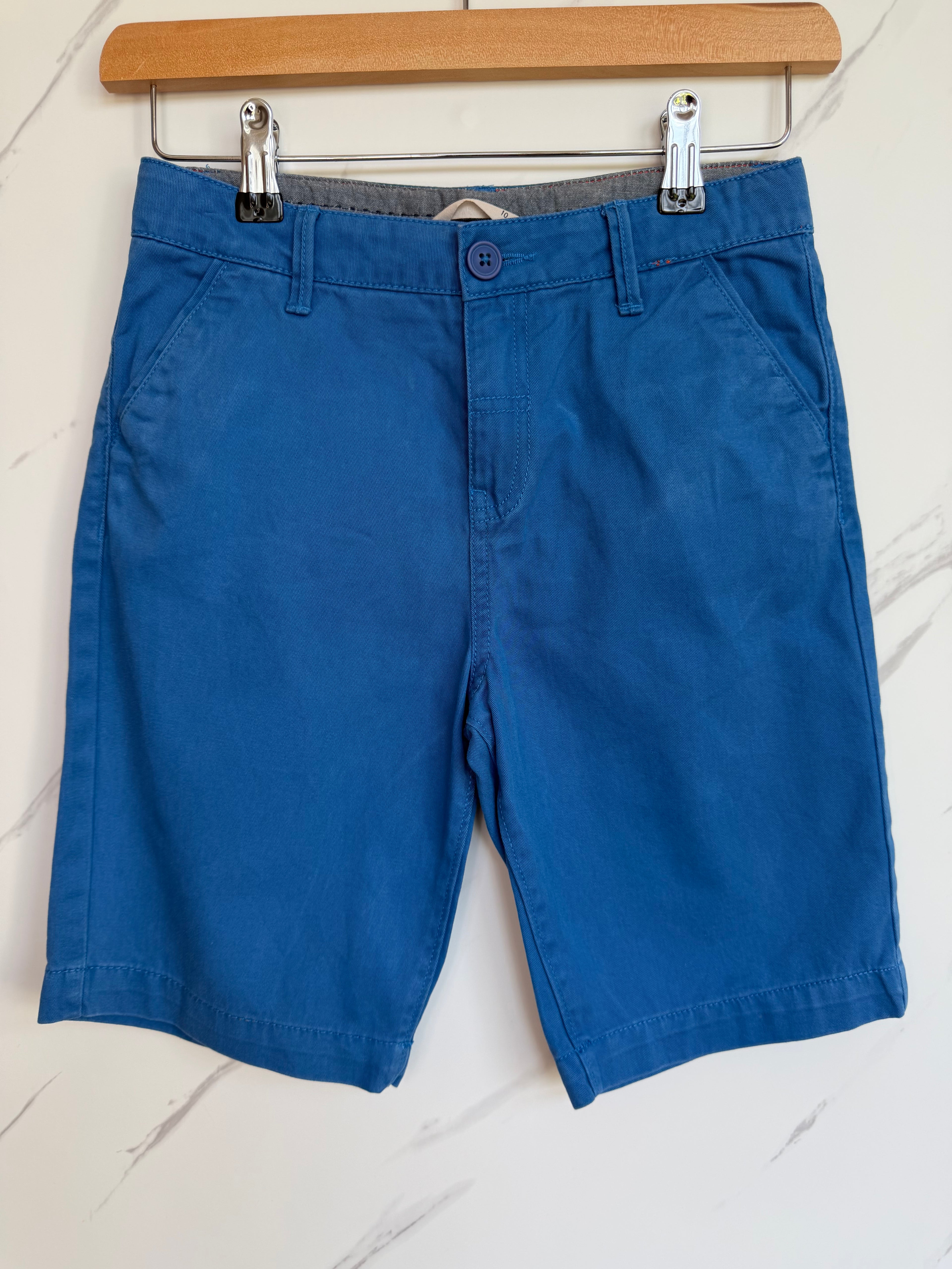 John Lewis Blue Chino Shorts Age 10 Years