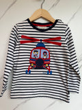 JoJo Maman Bebe Helicopter Long-Sleeved Top Age 4-5 Years