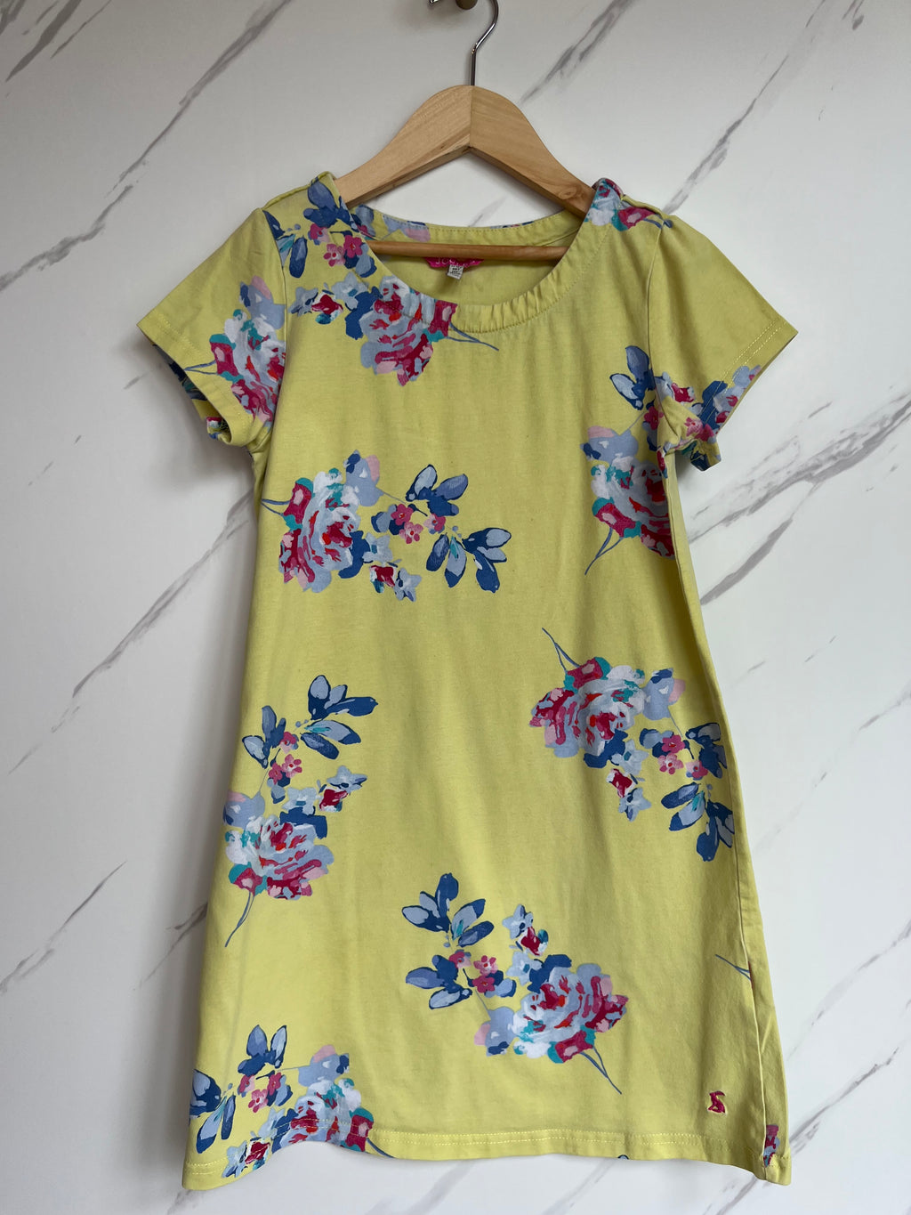 Joules Yellow Floral Dress Age 11-12 Years