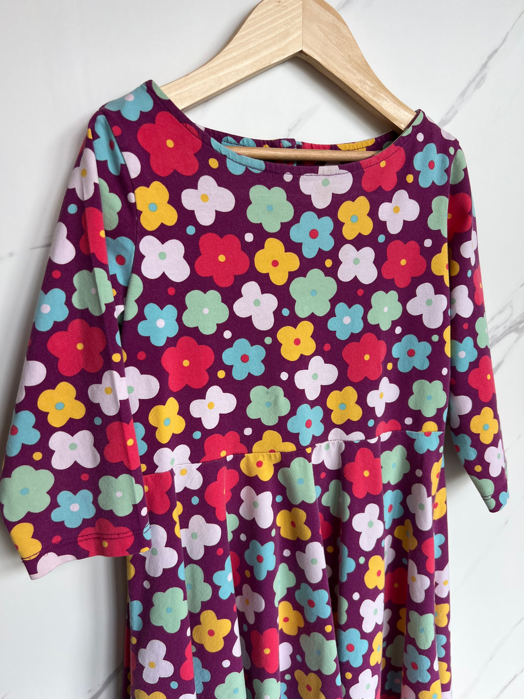 Polarn O. Pyret Floral Skater Dress Age 8-10 Years