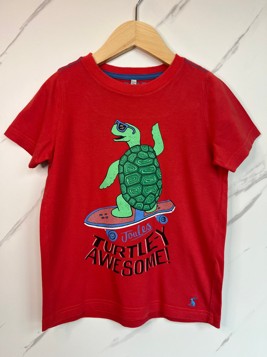 Joules Red "Turtle-y Awesome" T-Shirt Age 5-6 Years