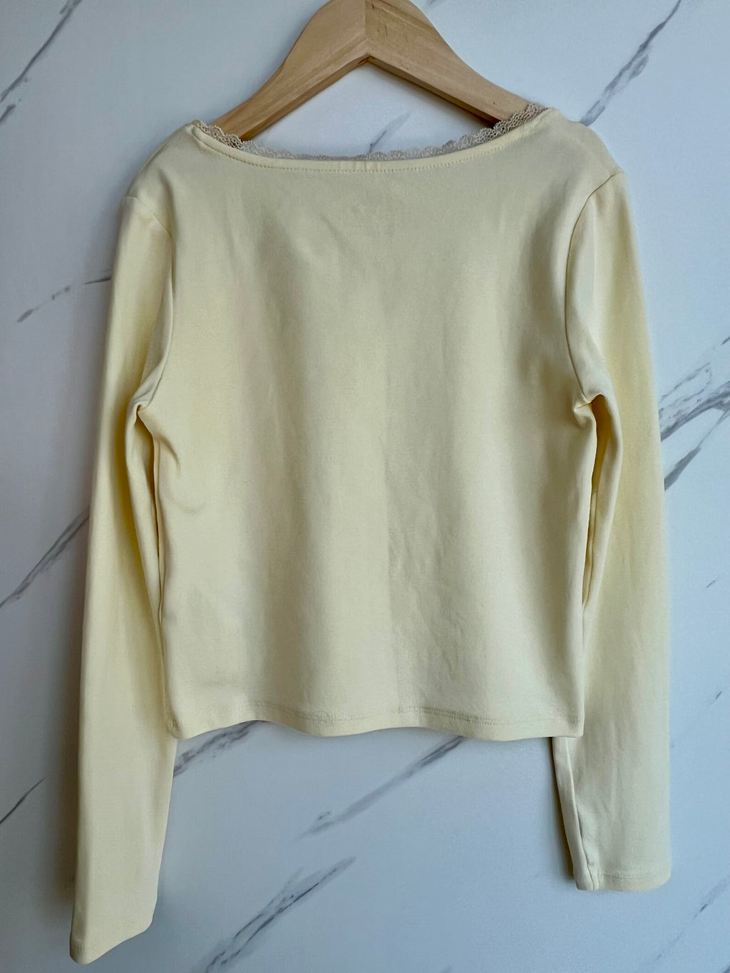 M&S Lemon Long Sleeved Cropped T-Shirt Age 10-11 Years