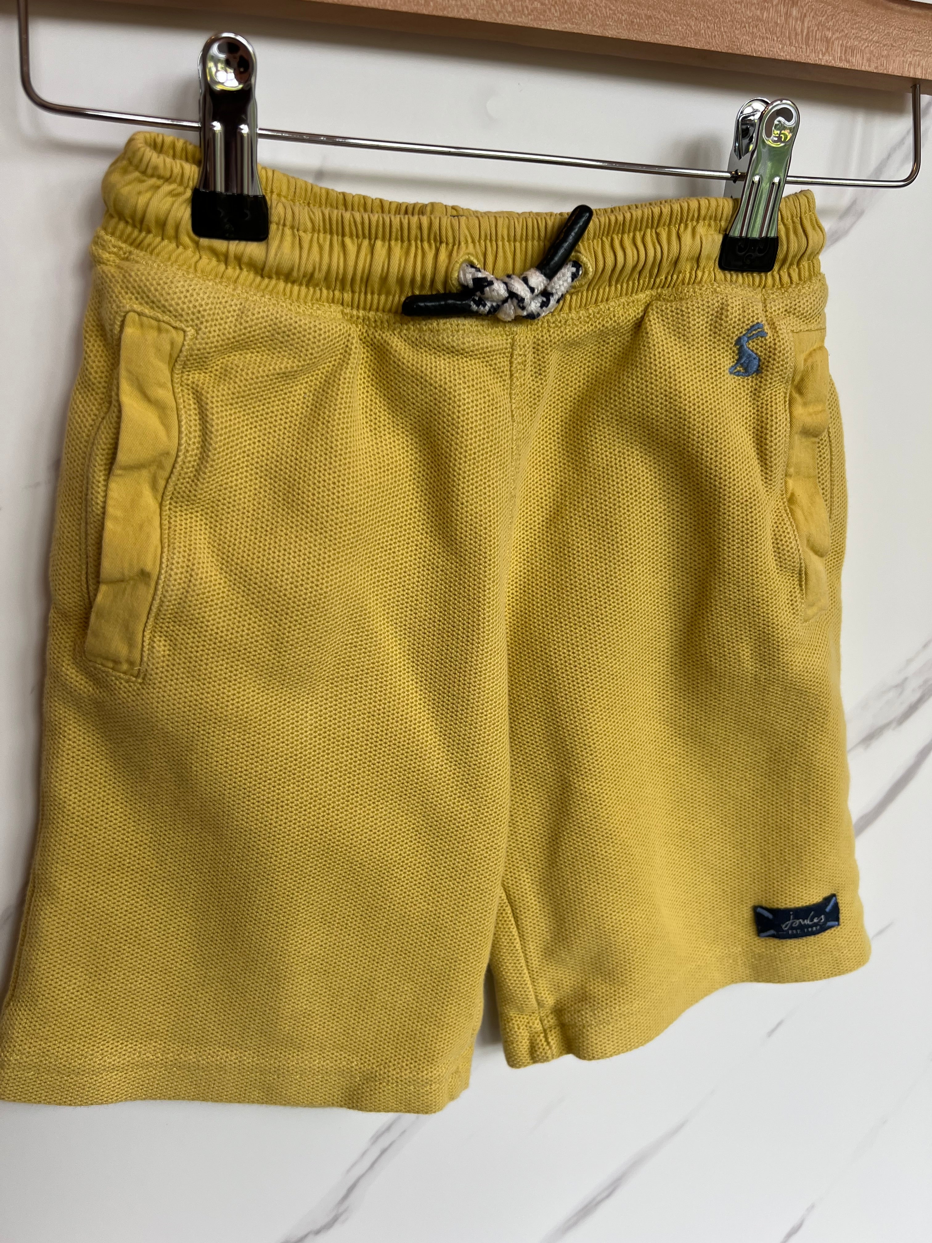 Joules Yellow Shorts Age 5 Years